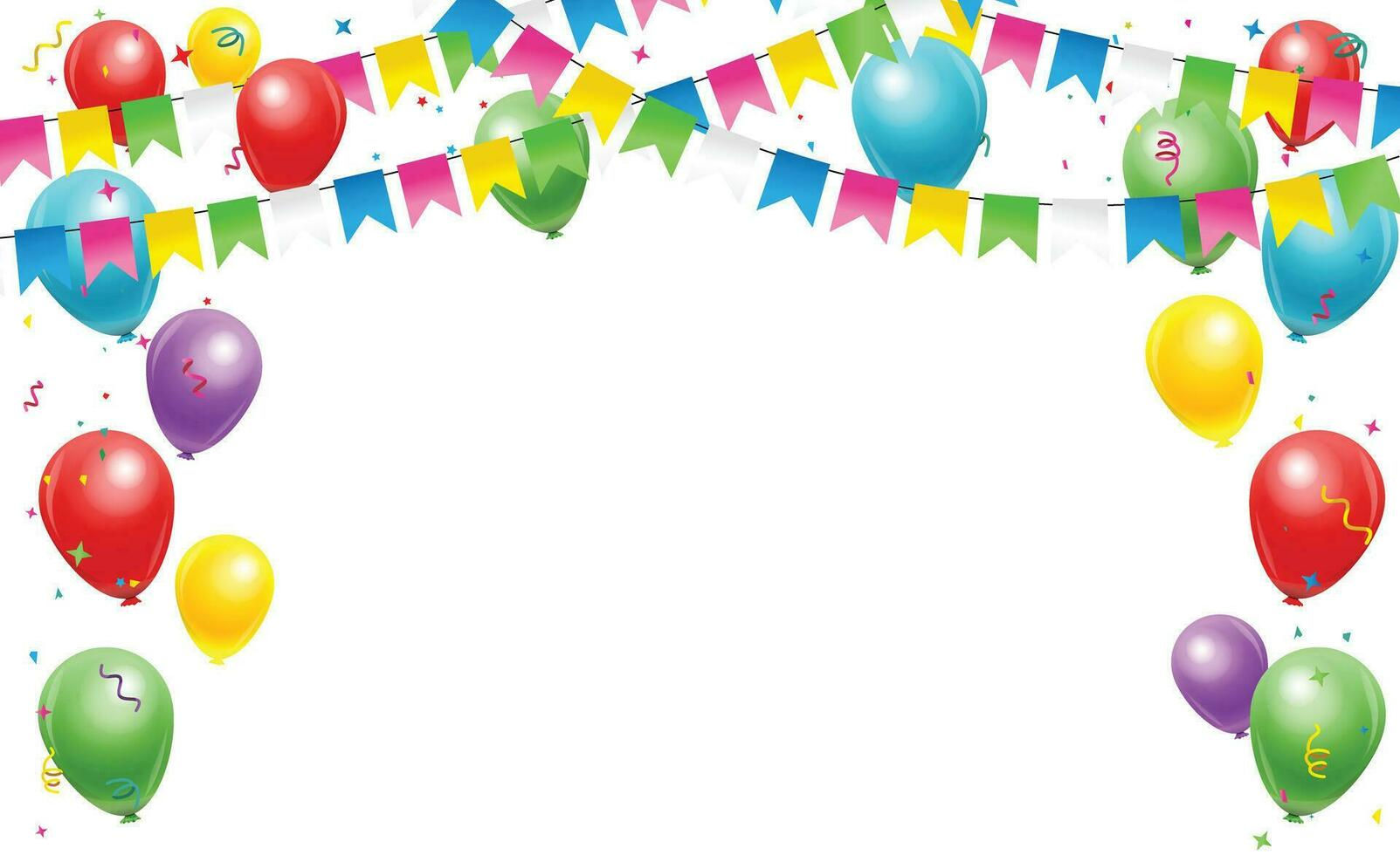 Wallpaper #3DG7NZMB5zzyi_yYq1fz139 Colorful Happy Birthday Border Frame with Confetti 25754617 Vector Art