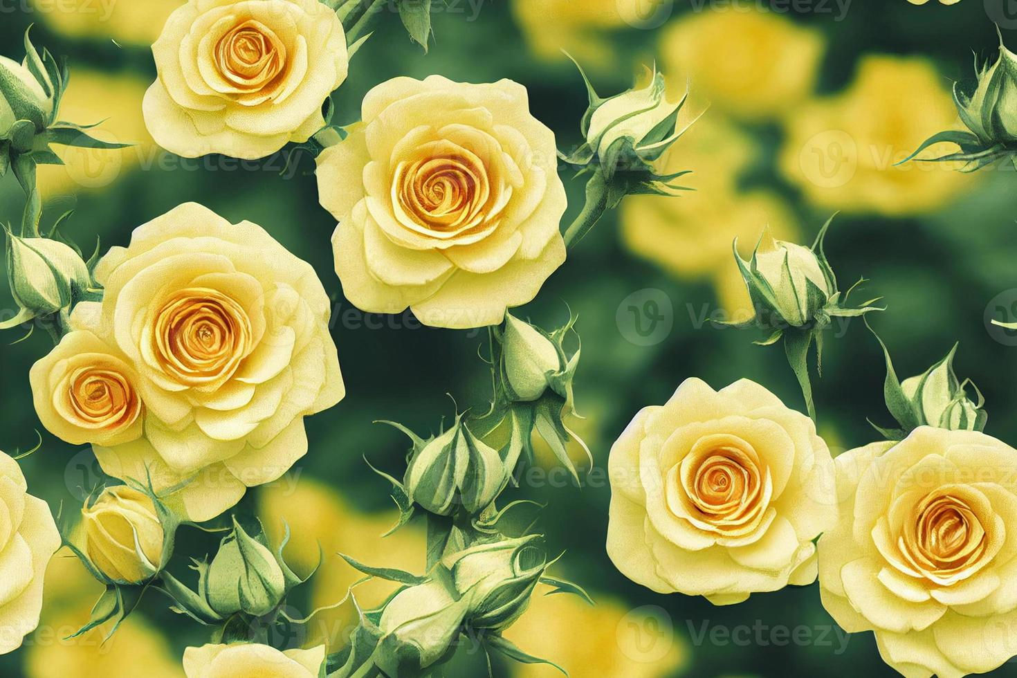 Wallpaper #Hx38KZMBlOZrFDOkzsOQ237 Seamless Pattern of Yellow Roses on Green Romantic Floral Repeatable
