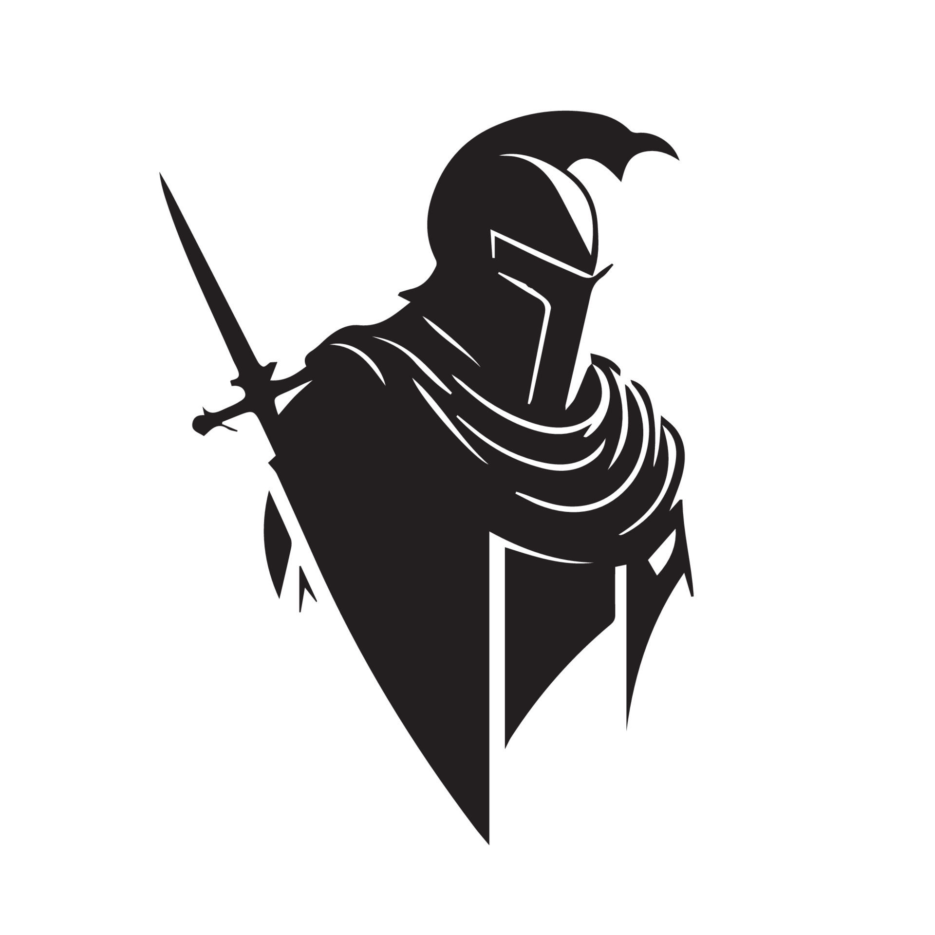 Wallpaper #dWiUJJMBSpphPi3-Fjn01 Medieval Knight in Armor Vector Logo Simple Clean Modern Icon of a