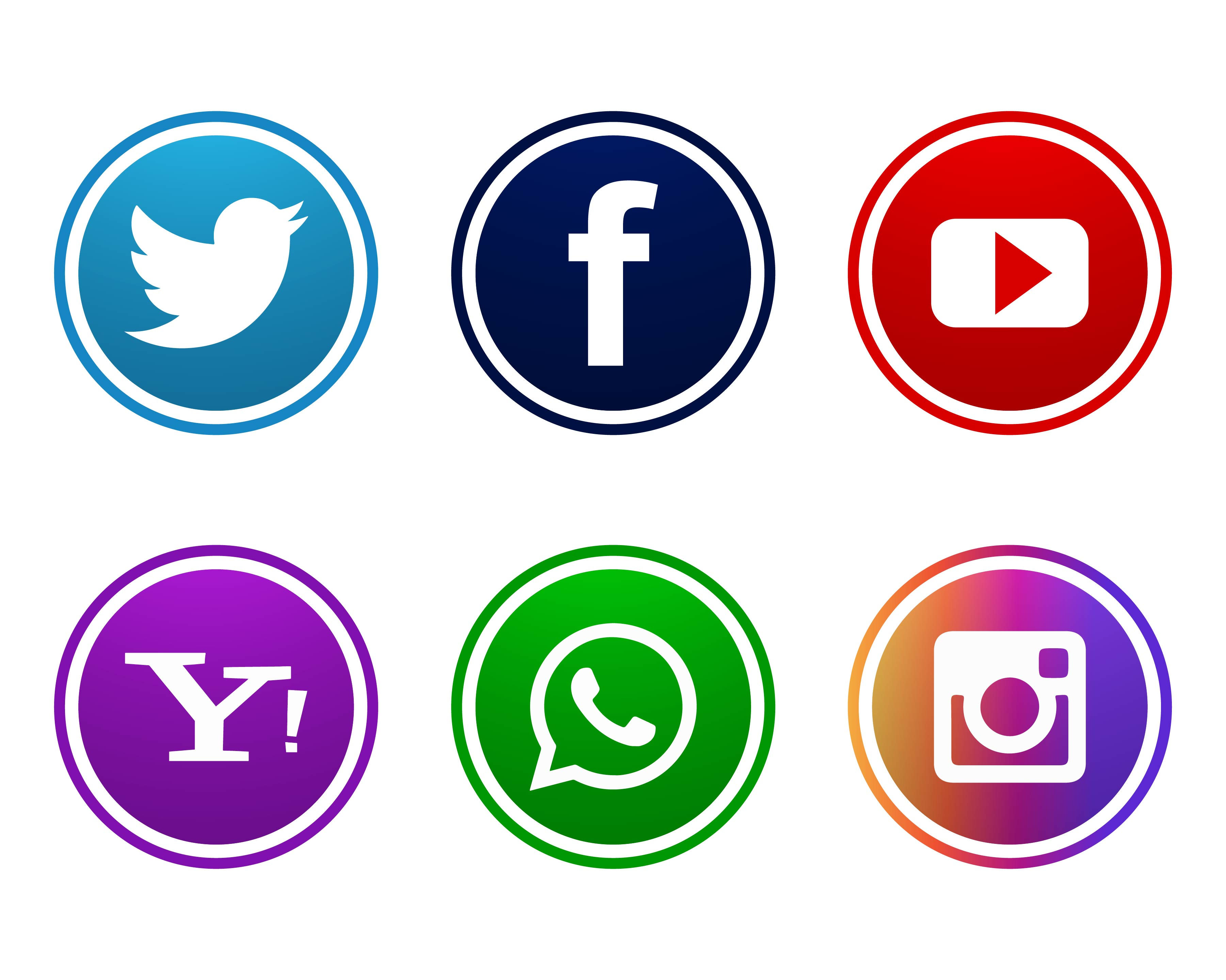 Wallpaper #lWe_75IBSpphPi3-ZGNL15 Beautiful Social Media Icons Set Design 237585 Vector Art at Vecteezy