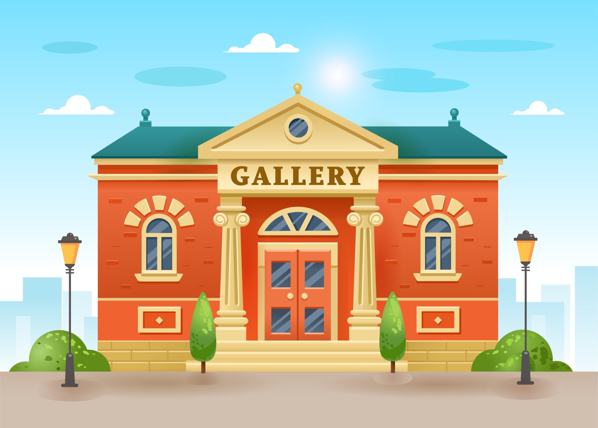 Wallpaper #dmfr65IBSpphPi3-5U-B99 Gallery or Museum Buildings 3052721 Vector Art at Vecteezy