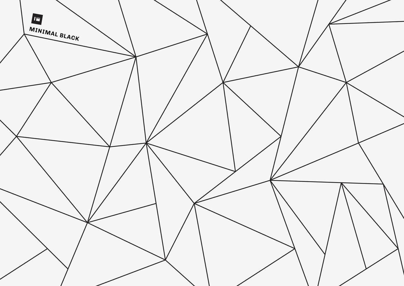 Wallpaper #W2ex7ZIBSpphPi3-OlmC229 Abstract Geometric Triangle Low Polygon Simple Black Line Pattern on