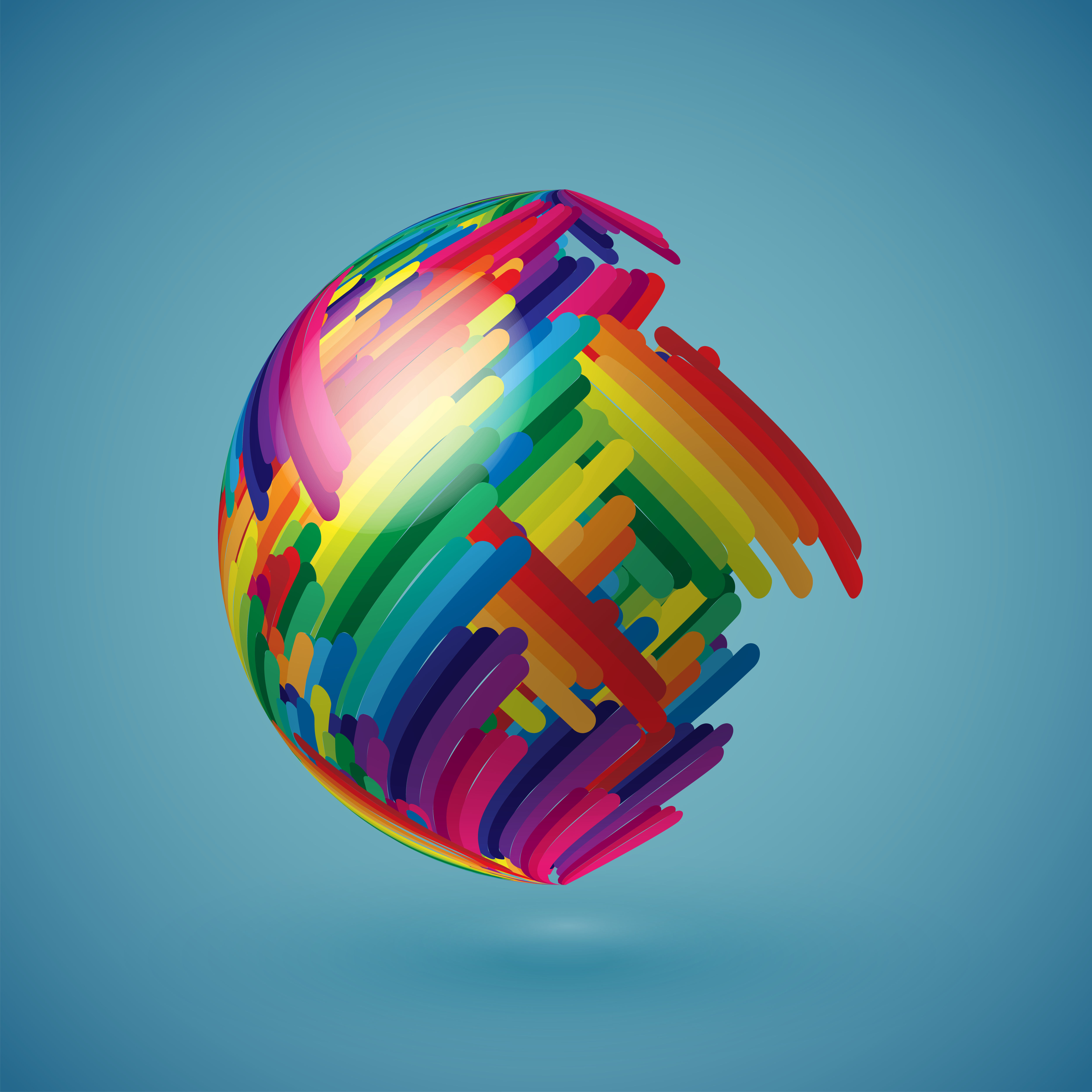 Wallpaper #BGcT6pIBSpphPi3-TUVE3 Colorful Realistic Globe with Shaded Surface Vector Illustration
