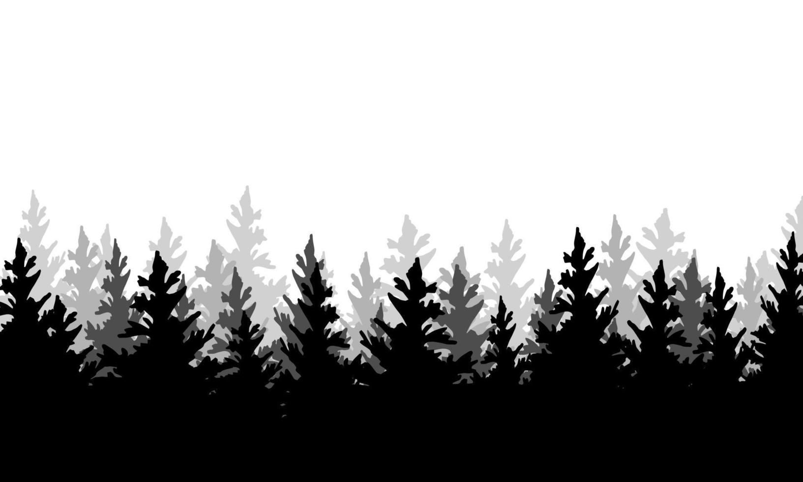 Wallpaper #d2c4EZMBSpphPi3-OPZ1182 Silhouette of Fir Forest Hand Drawing on White Background Vector Stock