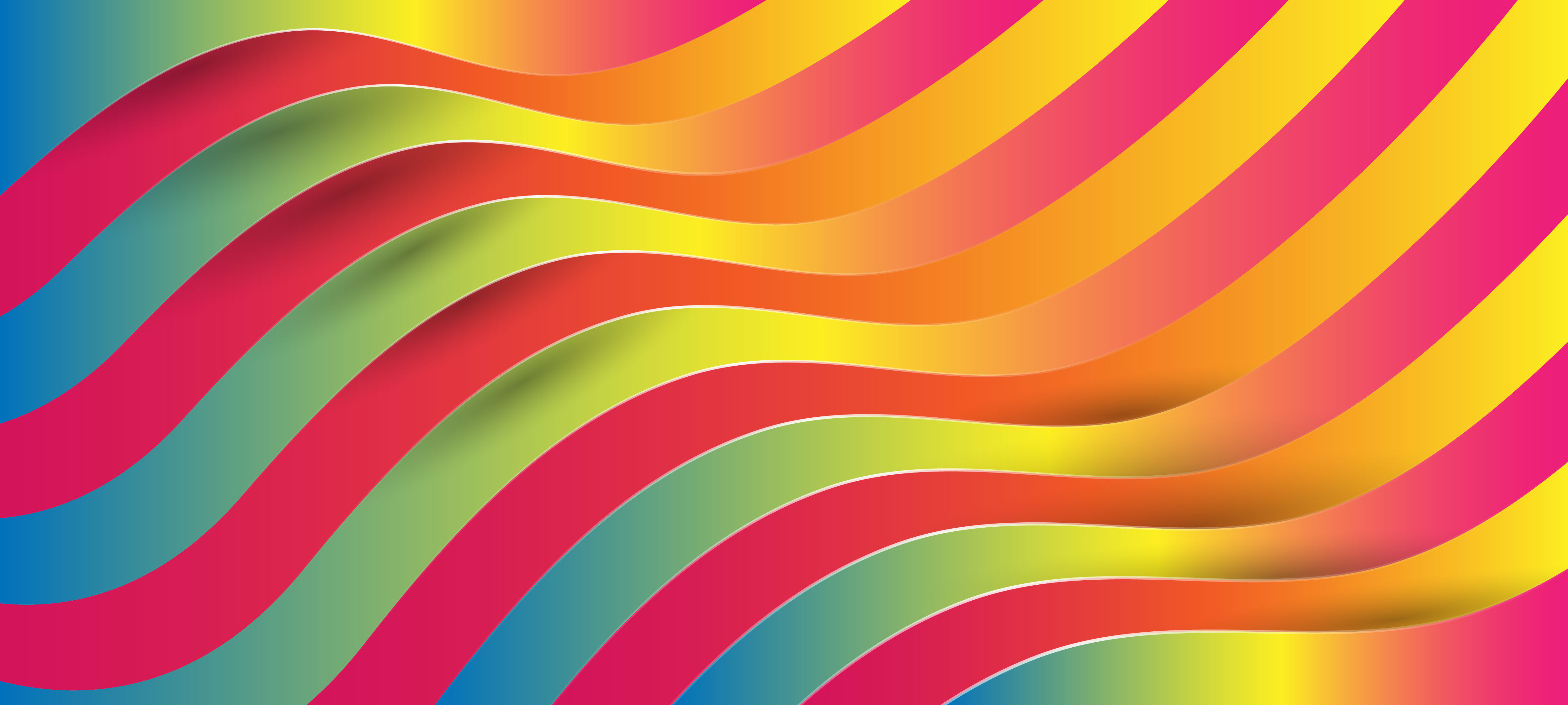 Wallpaper #1wB7644BSdW8dNou2RHq17 Colorful Wavy Pattern with Outline and Shadow 698281 Vector Art at Vecteezy