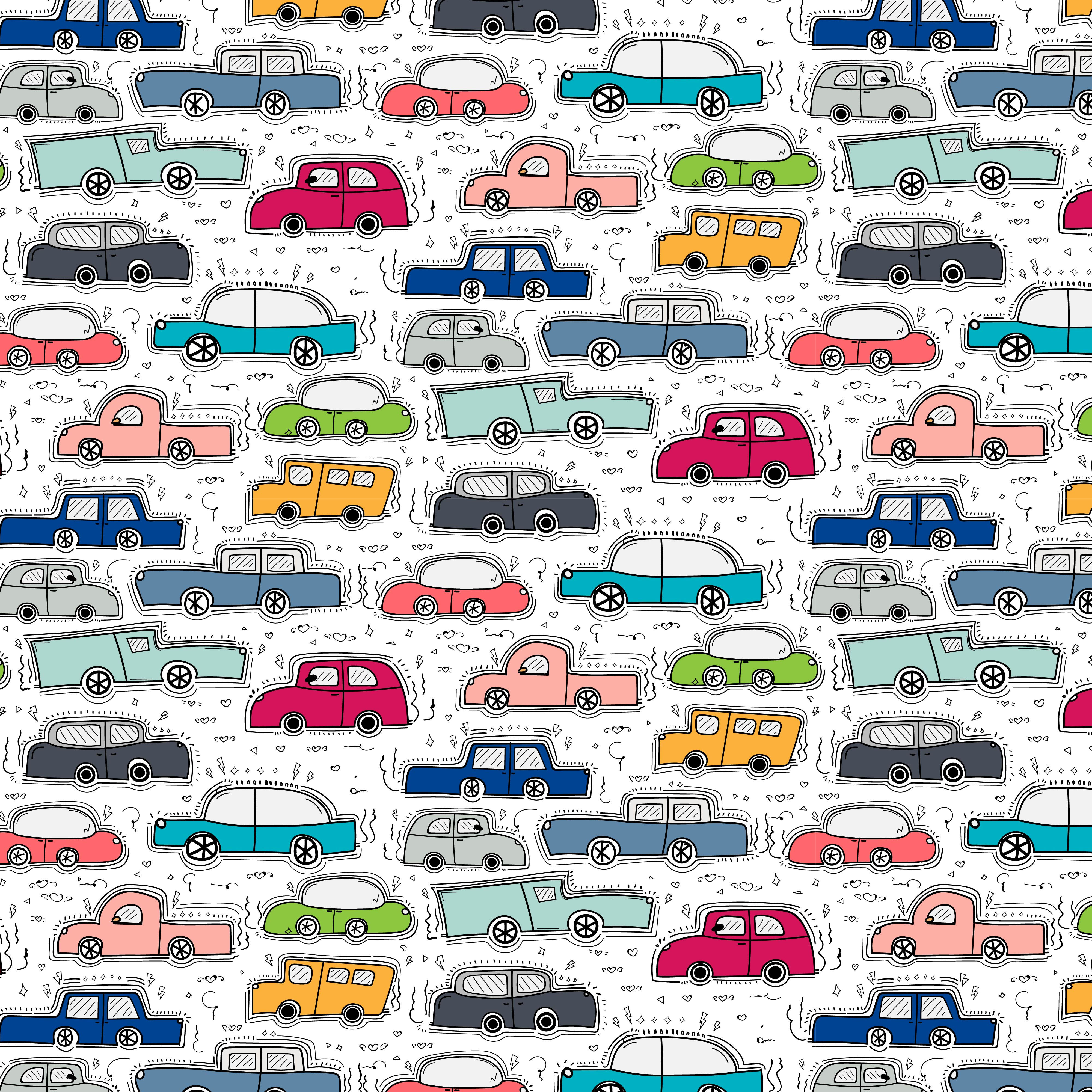 Wallpaper #2hk0OI8BtGB6xQ782KfN13 Pattern with Hand Drawn Doodle Cars Background 613616 Vector Art at