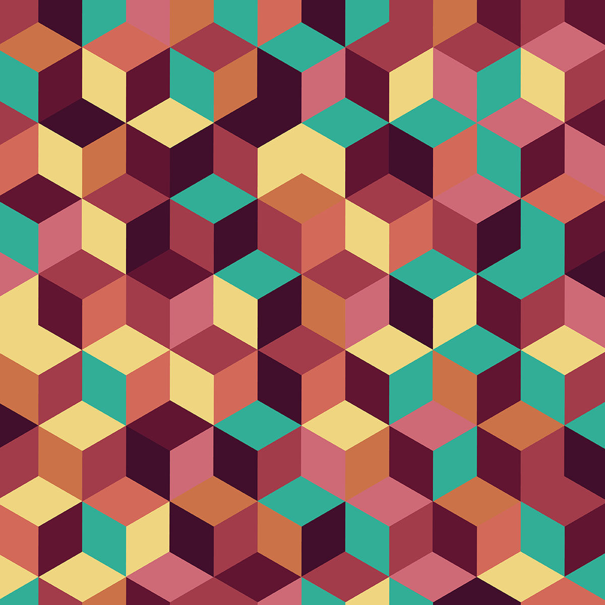 Wallpaper #9f5a4 Premium Vector Retro Seamless Background Pattern