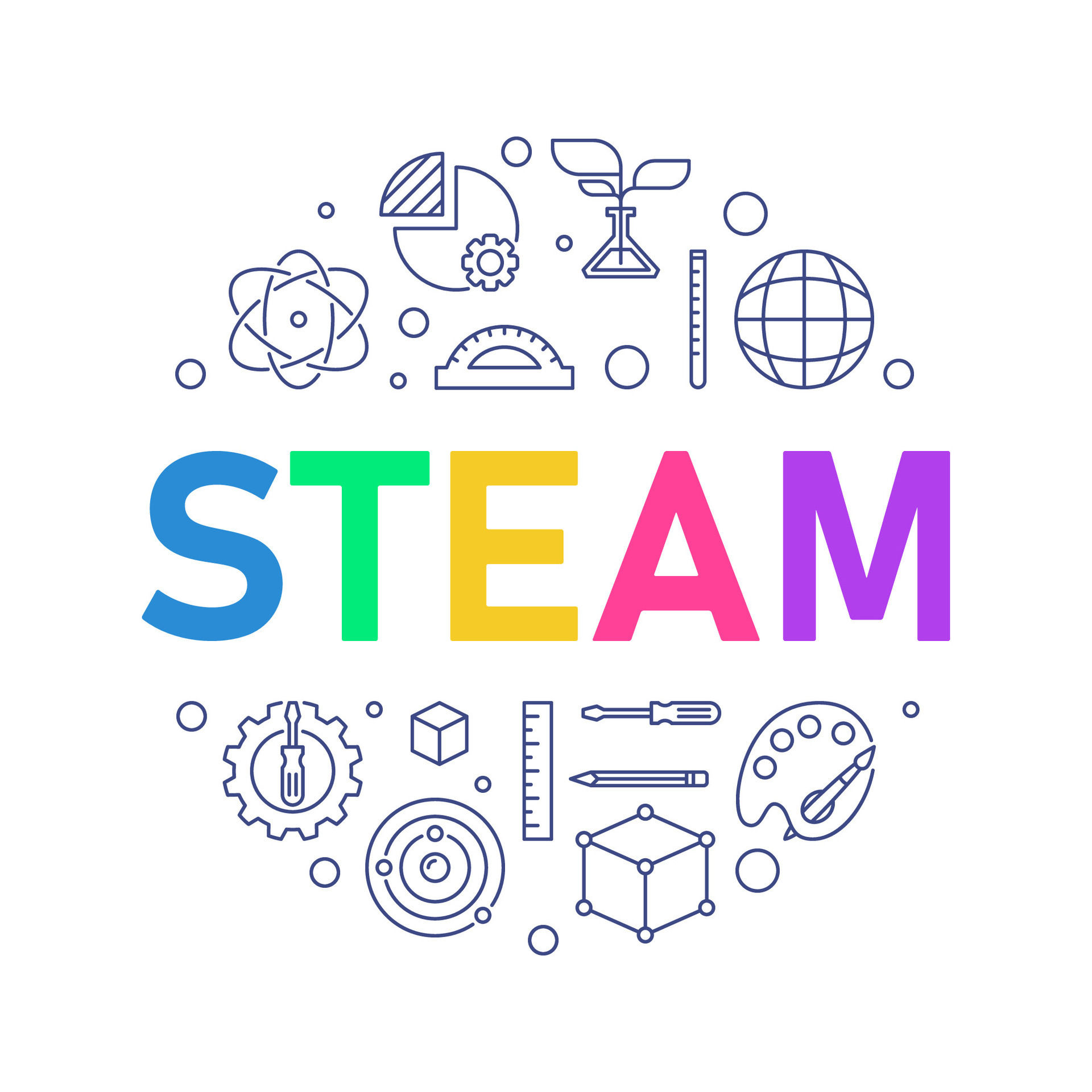 Wallpaper #zGdAAJMBSpphPi3-DKUg150 Steam Round Minimal Vector Illustration Science Technology