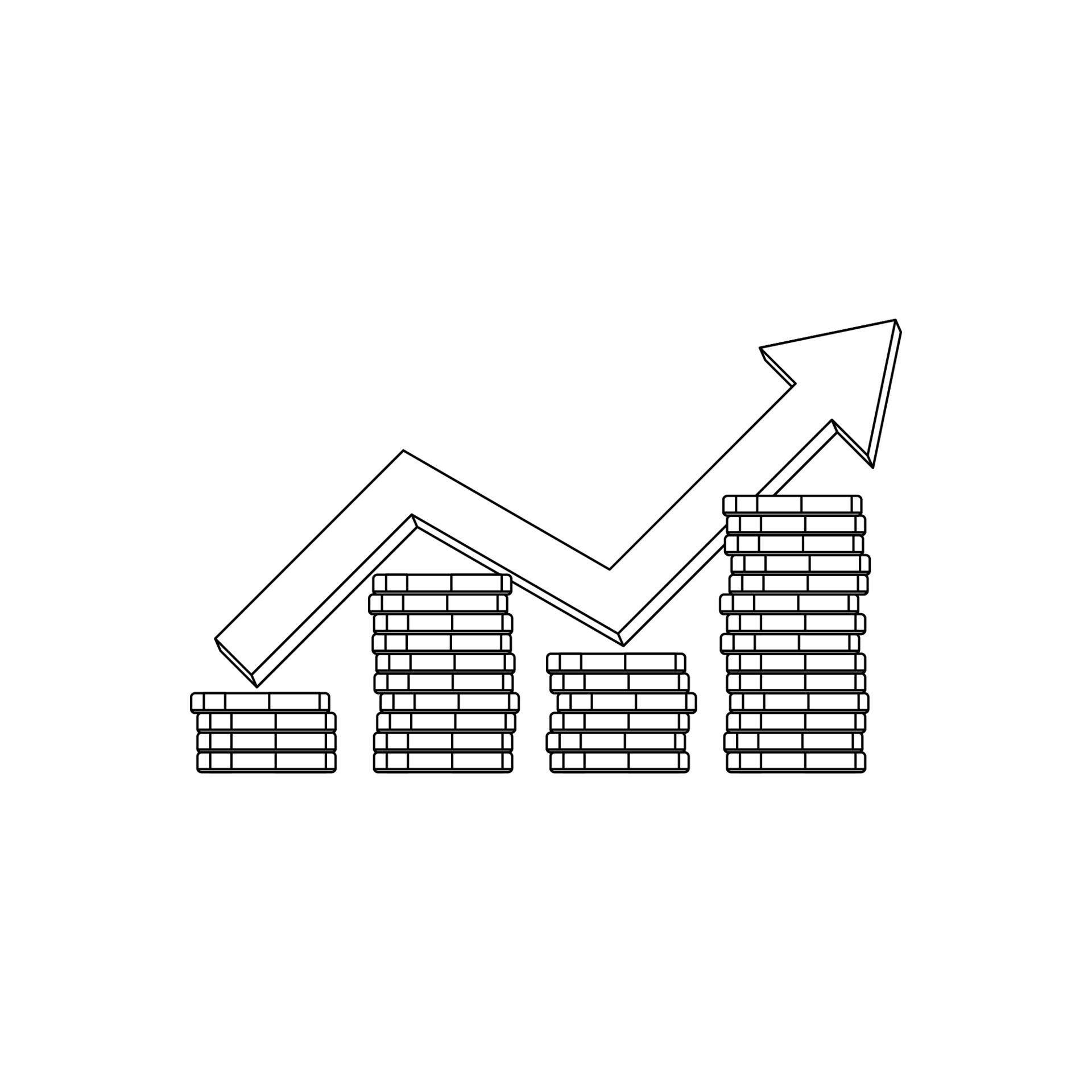 Wallpaper #h2cBEZMBSpphPi3-oPVg166 Gold Coins Price Up Blue Graph Black Outline Icon Vector Isolated