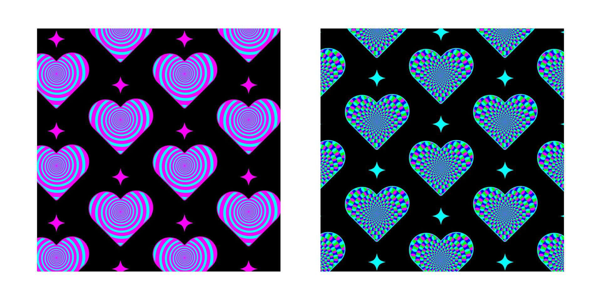 Wallpaper #tGeU55IBSpphPi3-kjik21 Acid Psychedelic Trippy Pattern Heart Retro Print for Graphic Tee in