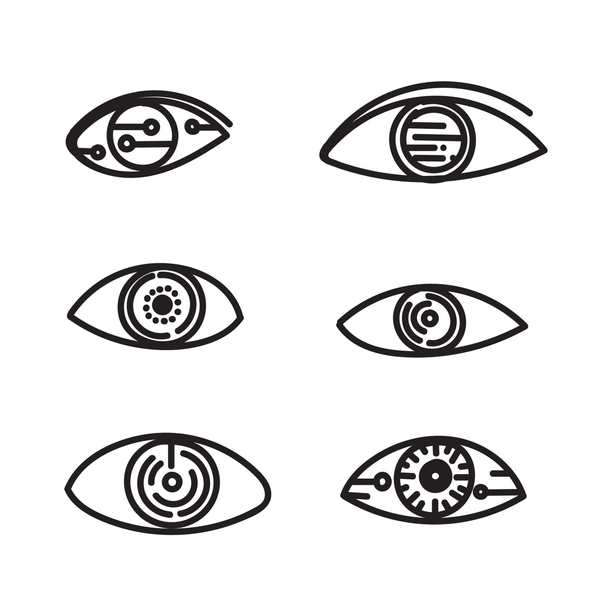 Wallpaper #vWdm9pIBSpphPi3-zYNc23 Hand Drawn Doodle Robotic Eye Illustration Vector 10570991 Vector Art