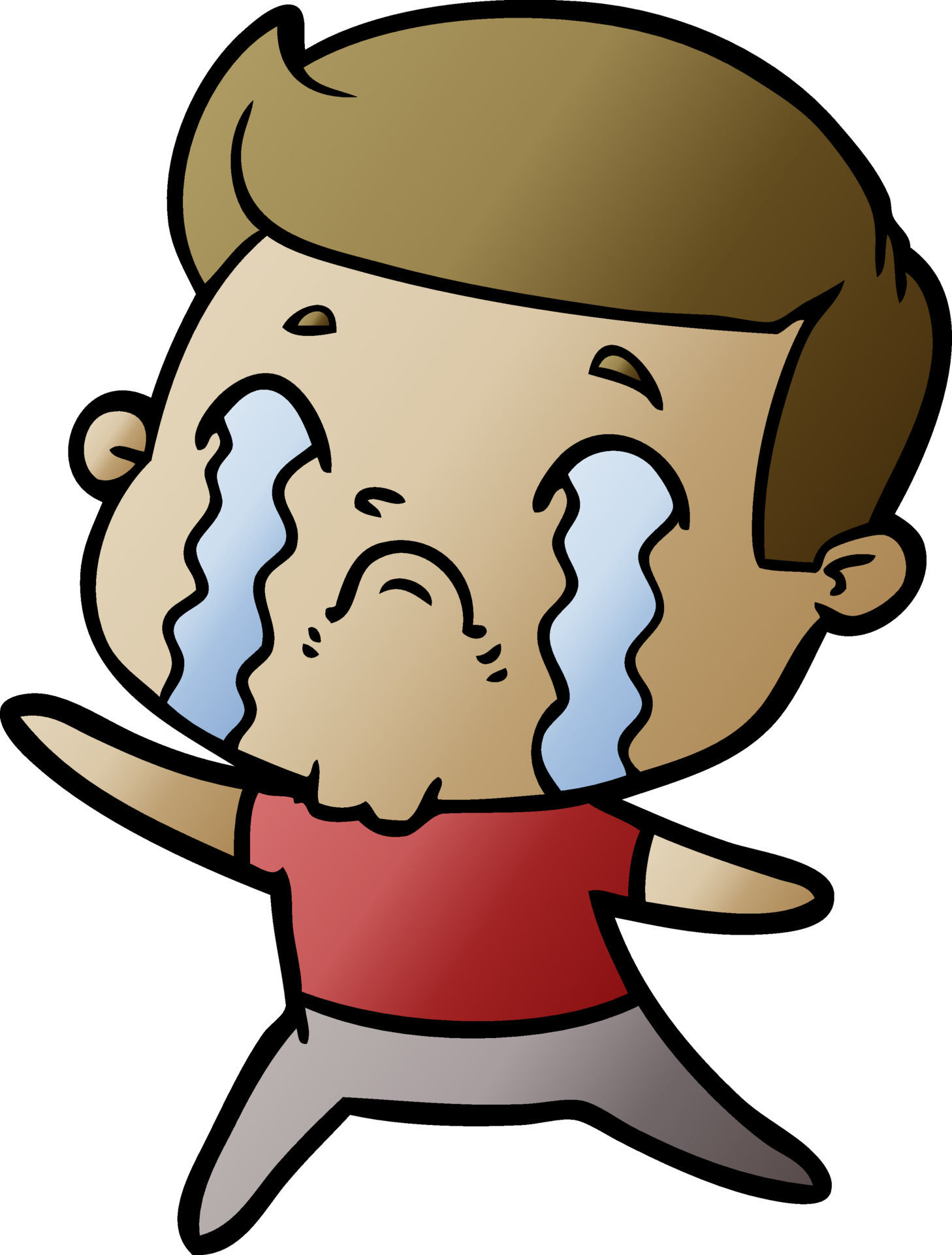 Wallpaper #q2eP65IBSpphPi3-00yX154 Cartoon Man Crying 12547613 Vector Art at Vecteezy