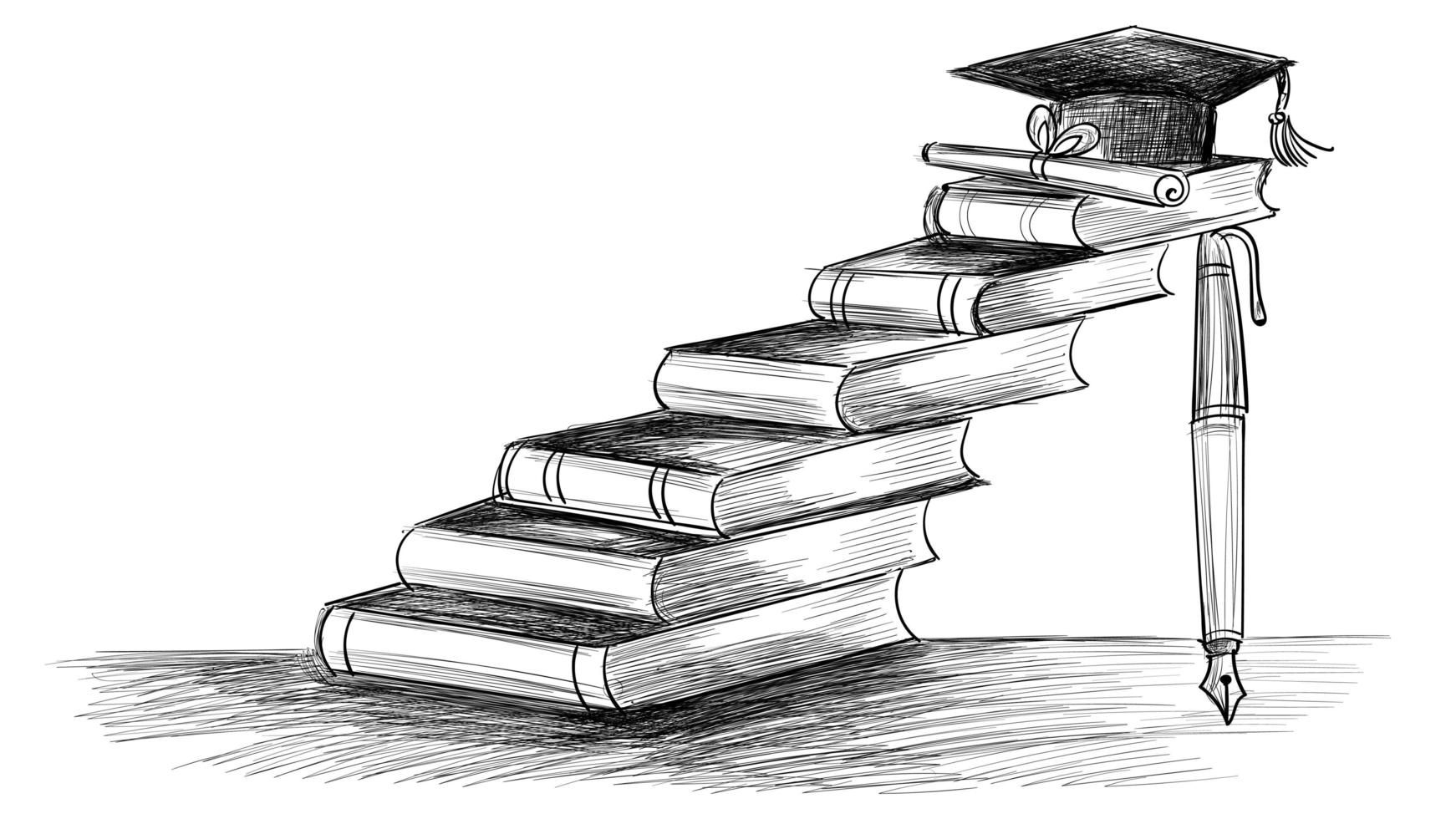 Wallpaper #aWdbBJMBSpphPi3--bfl253 Creative Hand Drawn Education Books Sketch 1249077 Vector Art at Vecteezy