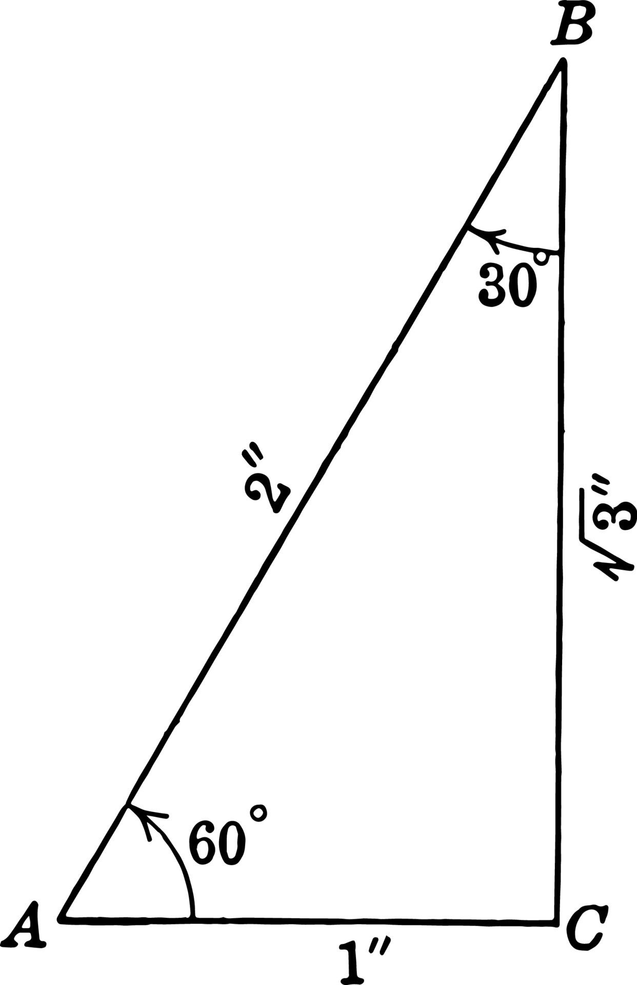 Wallpaper #NWfA5ZIBSpphPi3-3TGk10 Special Right Triangle with Angles 30 60 90 Degrees Vintage