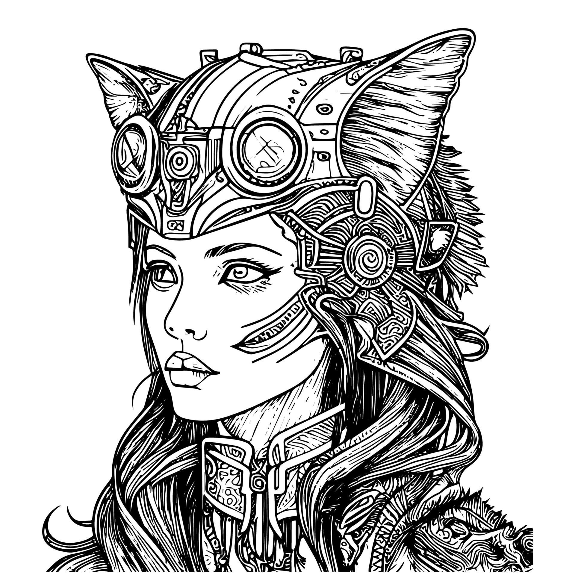 Wallpaper #Y_-QaJMB3lSXT3zUo-Tx389 Steampunk Girl Illustrations Embracing the Retro Futuristic Aesthetic