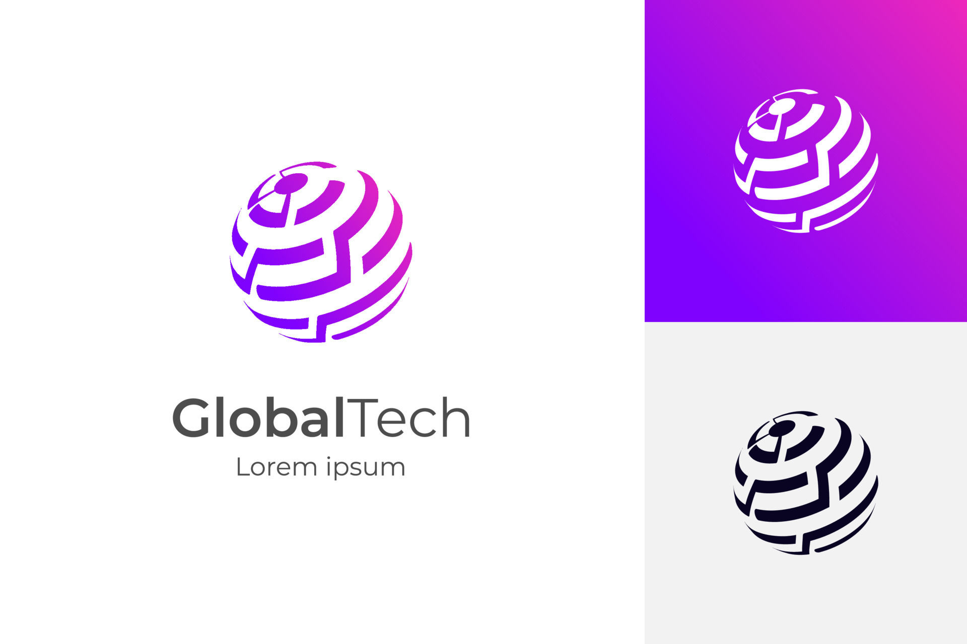 Wallpaper #BGcT6pIBSpphPi3-TUVE197 Abstract Globe Technology Logo Template Globe Sphere Vector Icon Logo