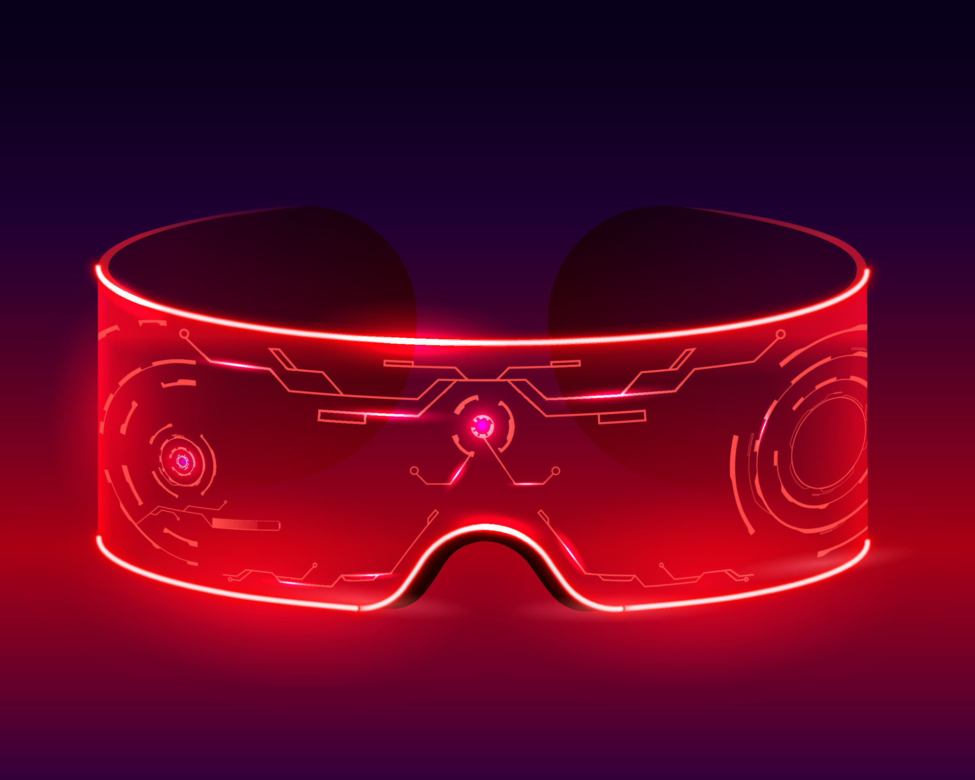 Wallpaper #_Wd9_pIBSpphPi3-Hp-I26 Futuristic Techno Glasses Neon Cyberpunk Digital Devices for Red