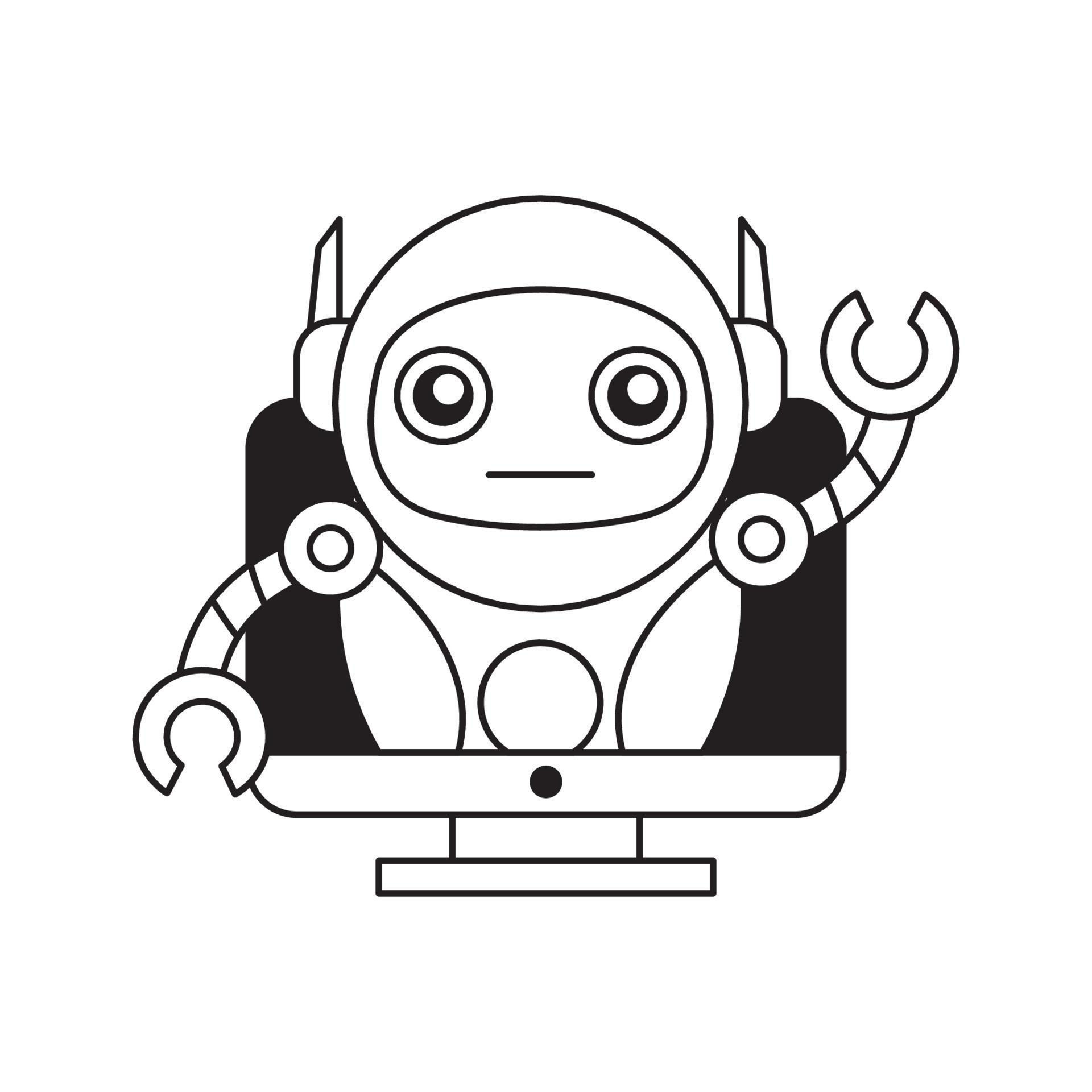 Wallpaper #vWdm9pIBSpphPi3-zYNc175 Robots Outline Vector Icon Thin Line Black Robots Icon Flat Vector