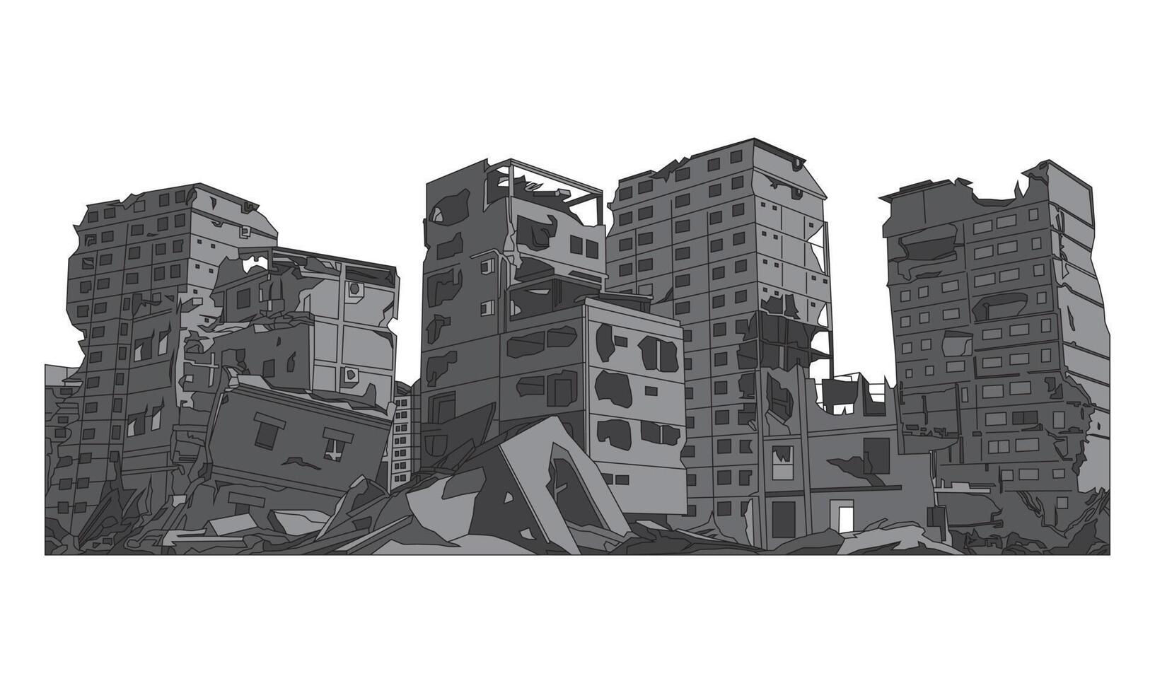 Wallpaper #dmfr65IBSpphPi3-5U-B347 Damaged Building Vector Illustration Building Destroyed 19049844