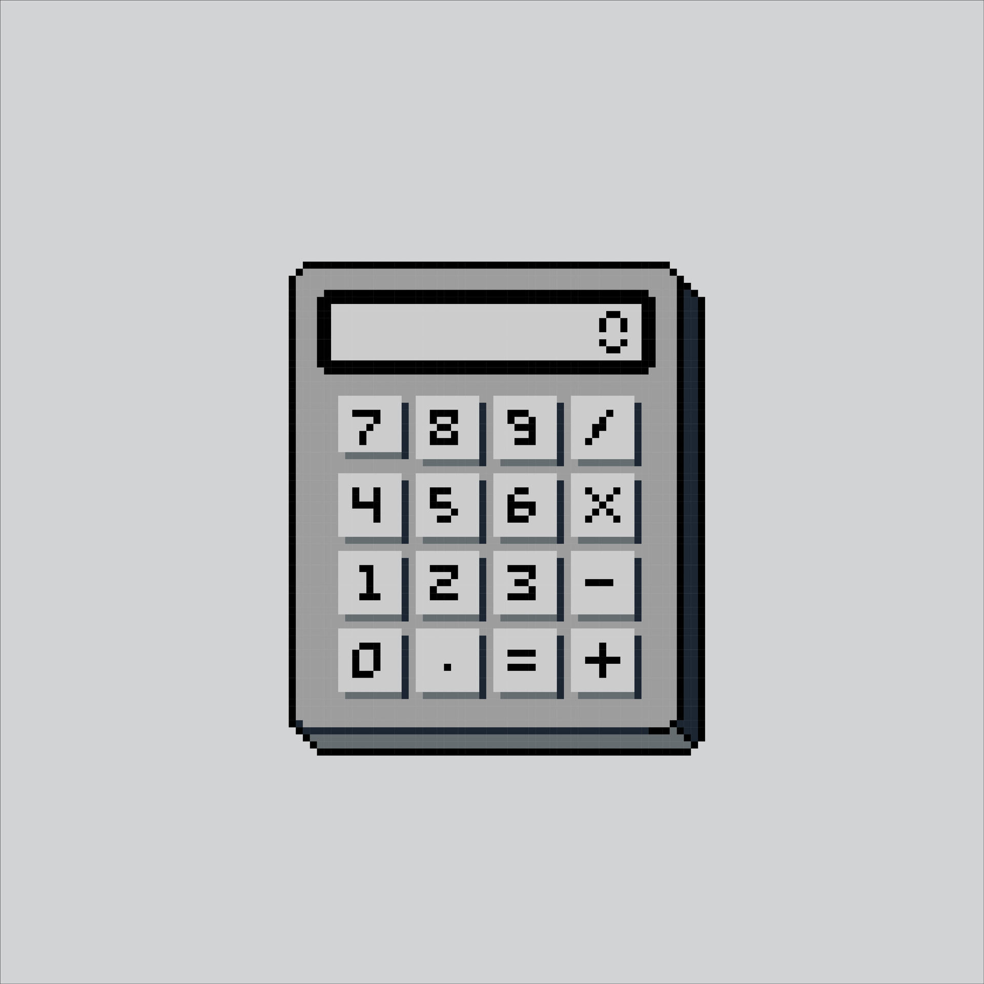 Wallpaper #XmepBpMBSpphPi3-QcIQ4 Pixel Art Illustration Calculator Pixelated Calculator Math