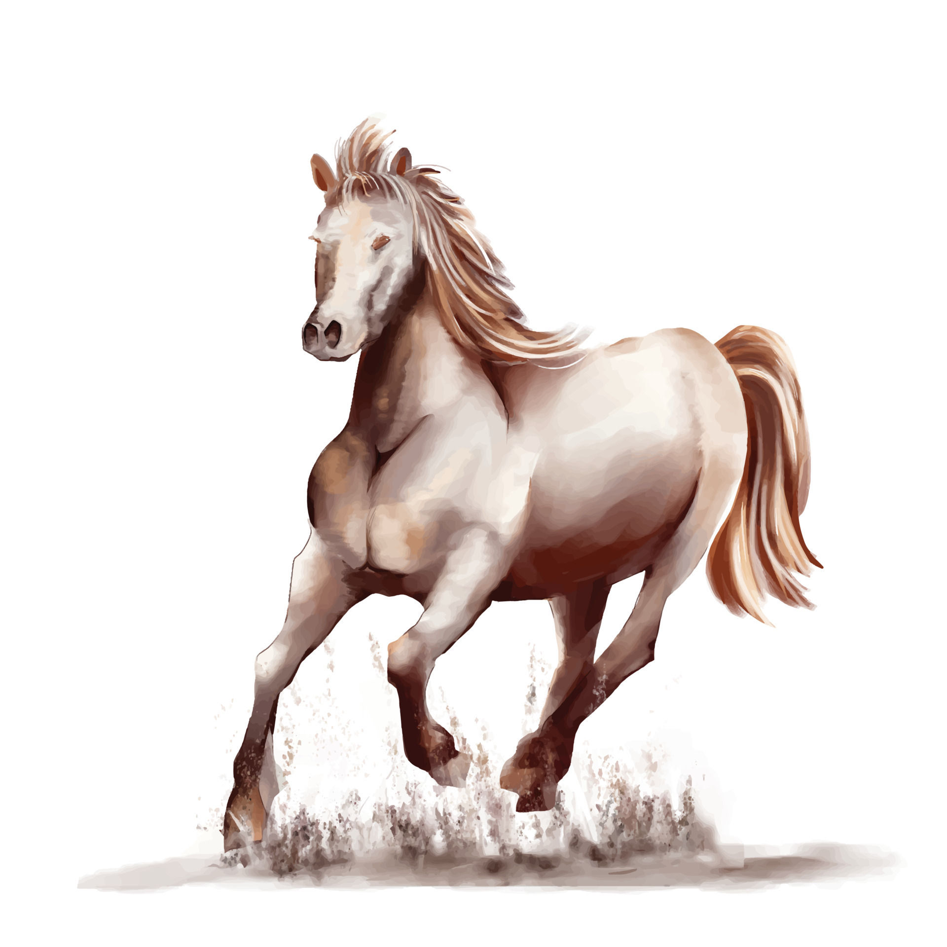 Wallpaper #bWfaEpMBSpphPi3-4_0h400 Running Horse Black and White Watercolor Style on White Background