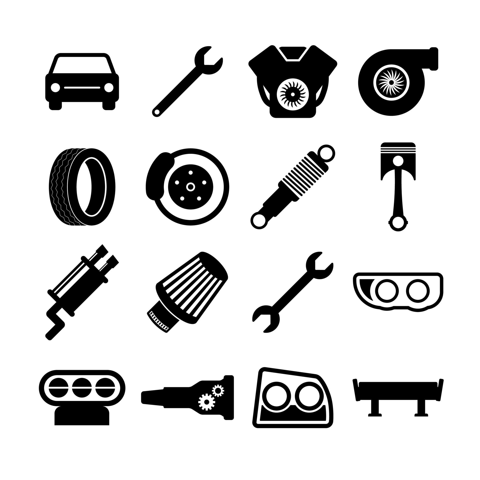 Wallpaper #TR1RLJMBlOZrFDOkVMq0166 Car Parts Vector Icon Set Isolated on White Background 7629954 Vector