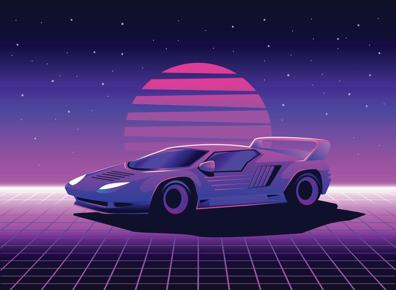 Wallpaper #bmcL-pIBSpphPi3-1o8F151 Fondo De Estilo Futurista De Ciencia Ficcion Retro De Los Anos 80 Con