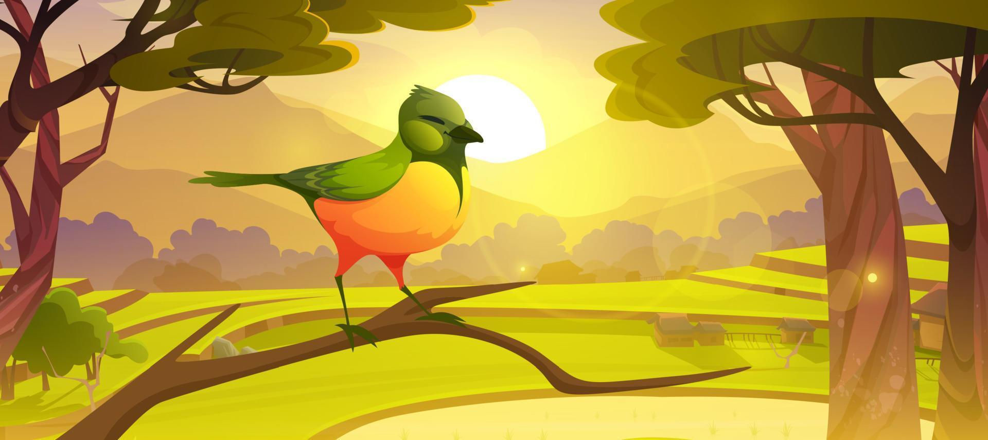 Wallpaper #9mdFCpMBSpphPi3-NNO0564 Cartoon Bird Sitting on Tree Branch Cute Birdie 13531196 Vector Art at