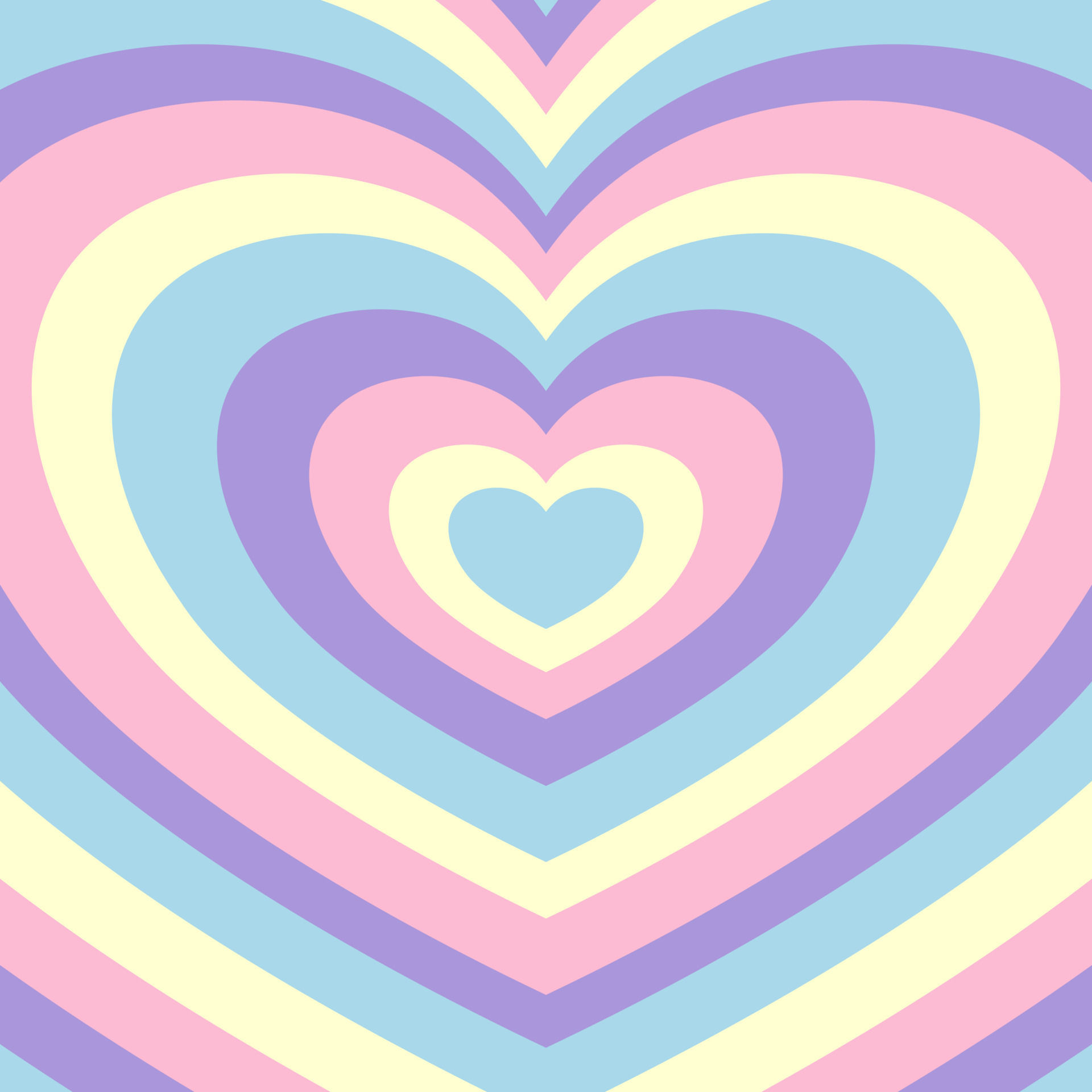 Wallpaper #tGeU55IBSpphPi3-kjik10 Heart Shaped Concentric Stripes Vector Background Girlish Romantic