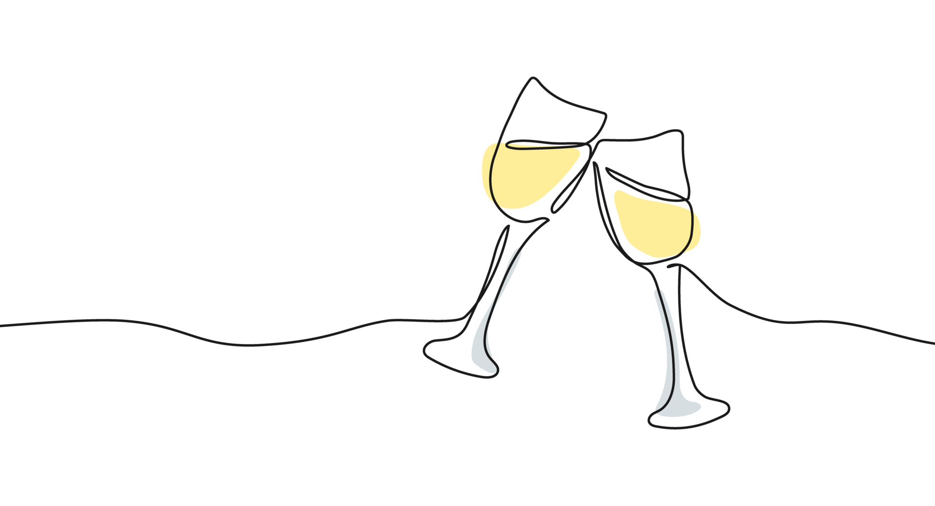 Wallpaper #aWdbBJMBSpphPi3--bfl284 Kontinuierliche Einzeilige Zeichnung Von Champagnerglasern Mit