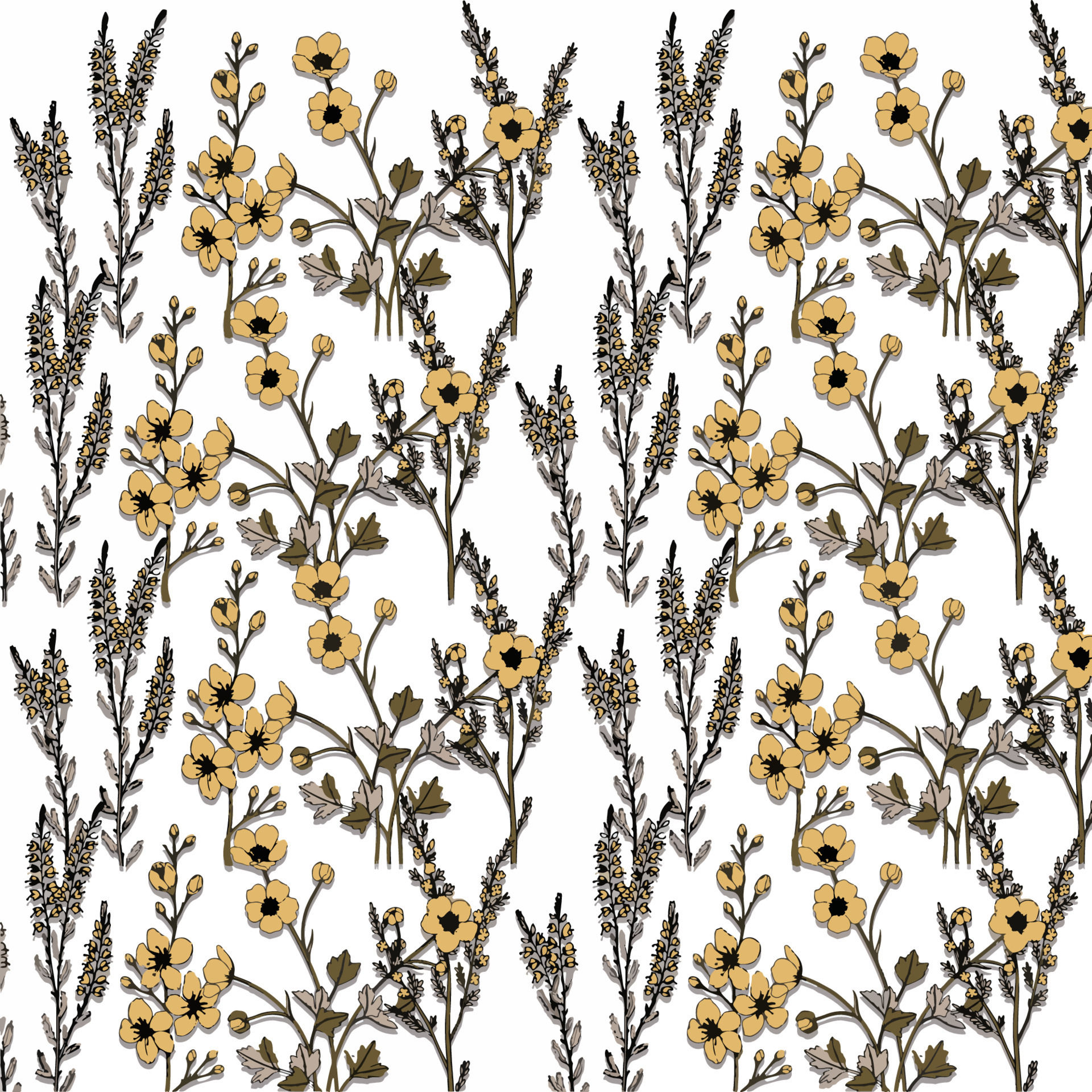 Wallpaper #pWfB7pIBSpphPi3-dF4W50 Seamless Vector Mixed Flower Design Pattern Seamless Flowers Motif