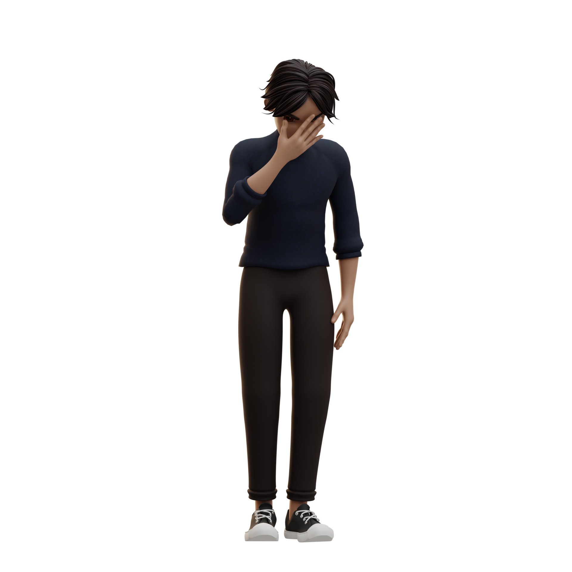 Wallpaper #q2eP65IBSpphPi3-00yX234 Male Character Crying 3D Illustration 9342919 Png