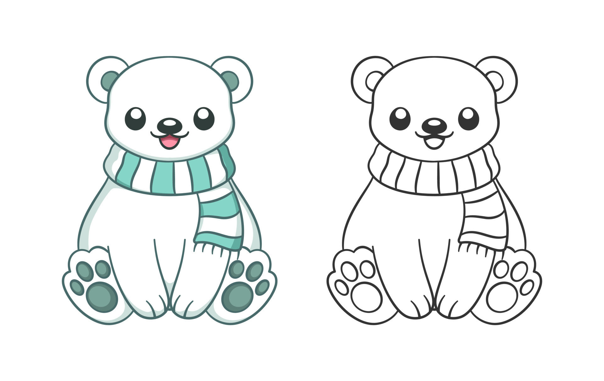 Wallpaper #3GcI-ZIBSpphPi3-g4to176 Coloring Pages of Kawaii Polar Bears