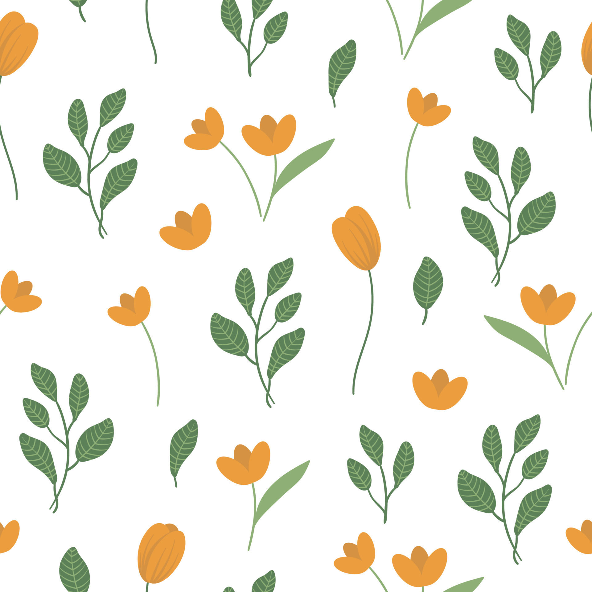 Wallpaper #4B2MLZMBlOZrFDOkv9C4179 Vector Floral Seamless Background Flat Simple Trendy Illustration with