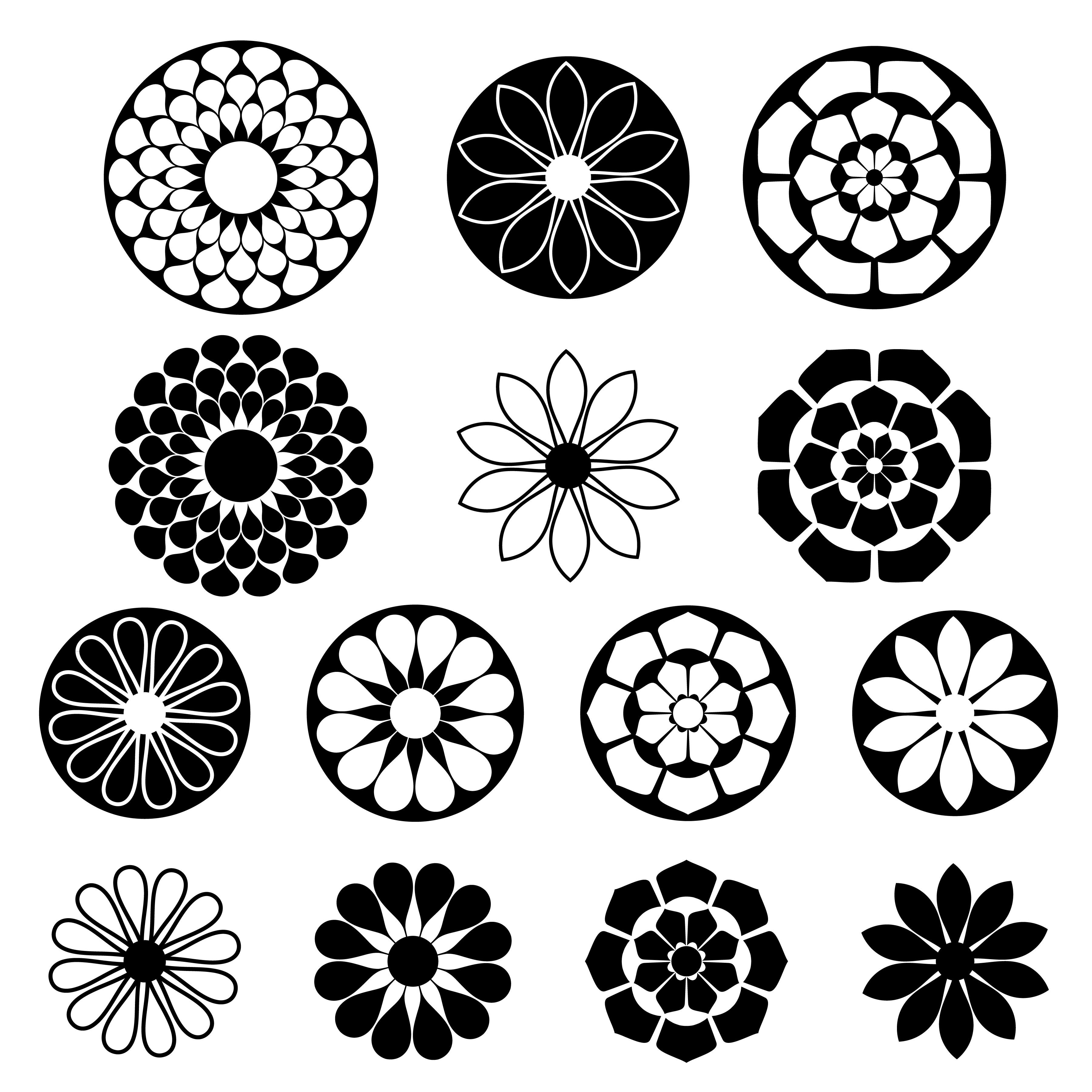 Wallpaper #pWfB7pIBSpphPi3-dF4W128 Vector Floral Shapes