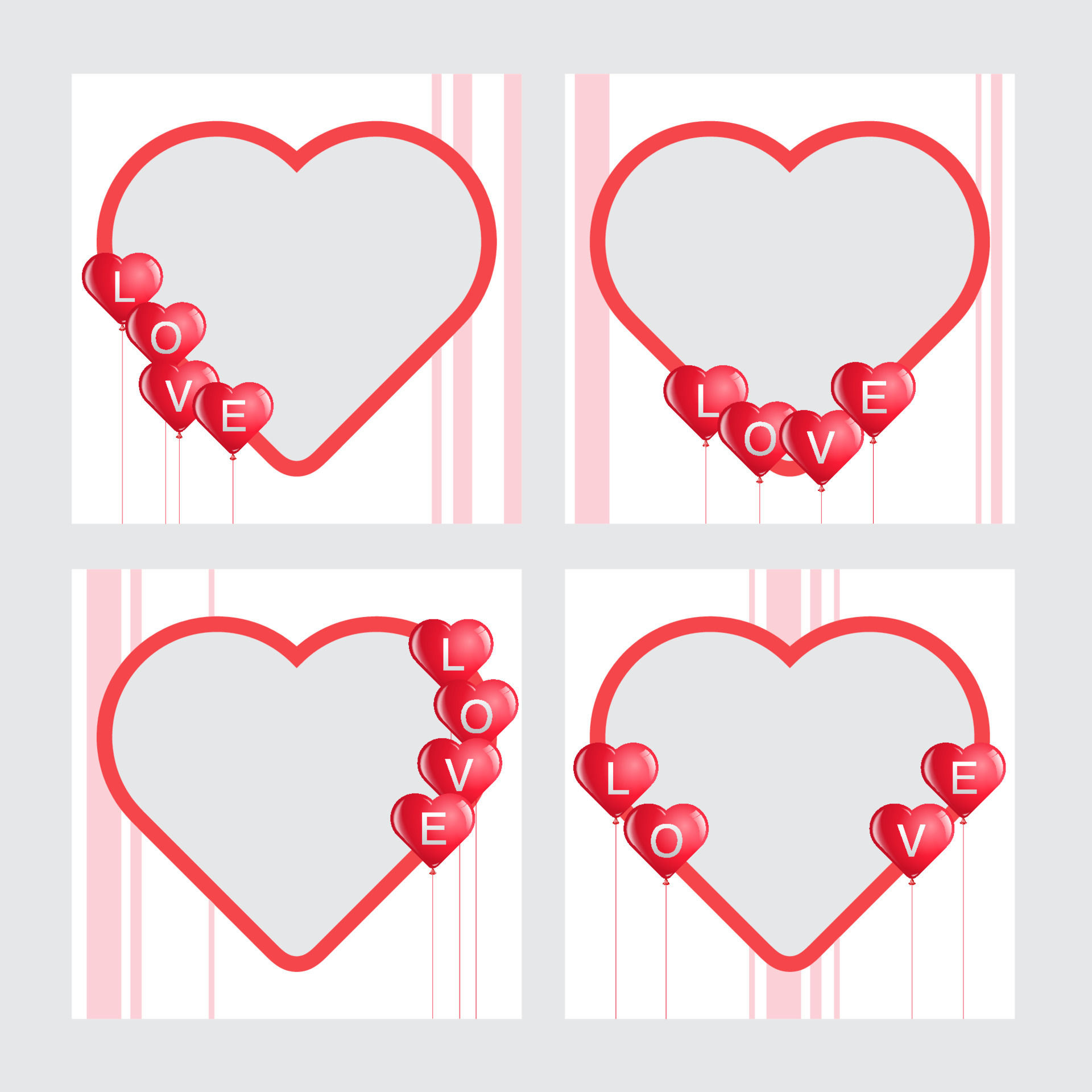 Wallpaper #12eRAJMBSpphPi3-GKYv171 Heart Background Set Border Frame Design Love Vector 16706567