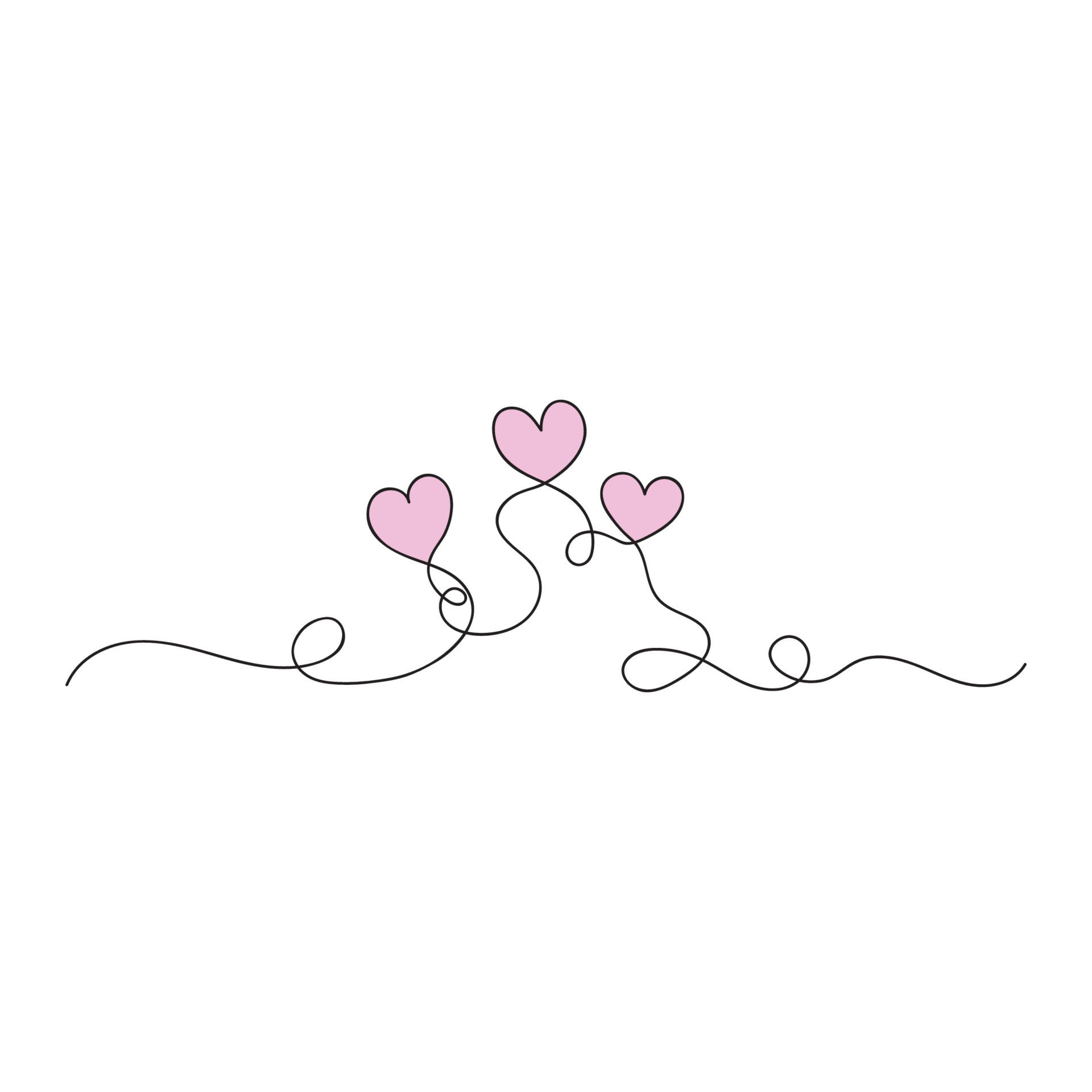 Wallpaper #tGeU55IBSpphPi3-kjik31 Aesthetic Hearts Continuous One Line Art Drawing Valentines Day