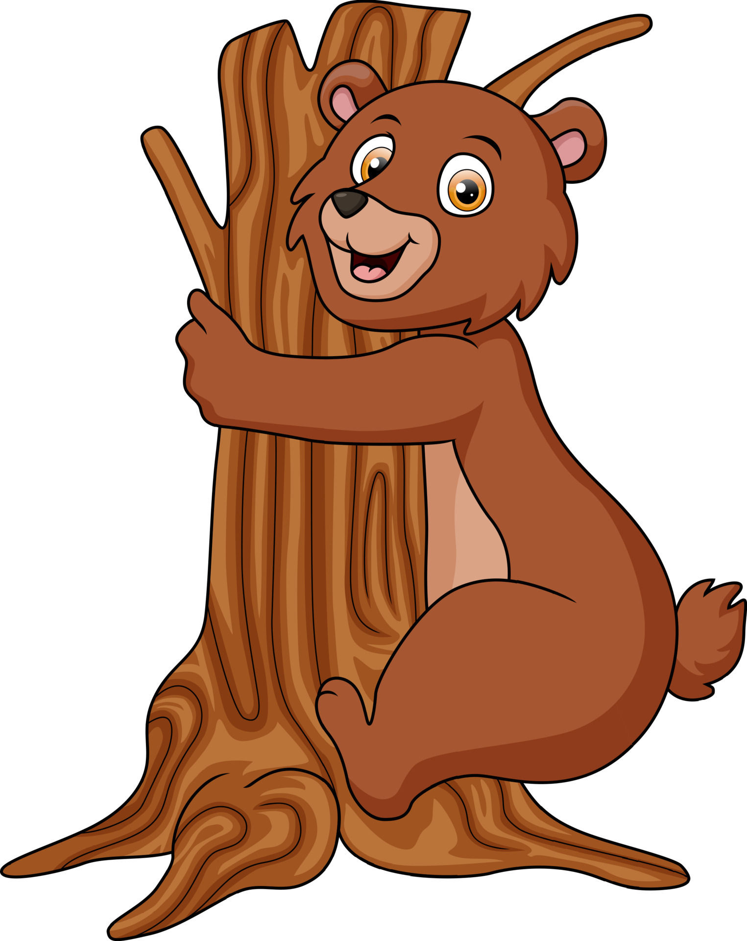 Wallpaper #9mdFCpMBSpphPi3-NNO0283 Cute Bear Cartoon Climbing Tree 23878209 Vector Art at Vecteezy