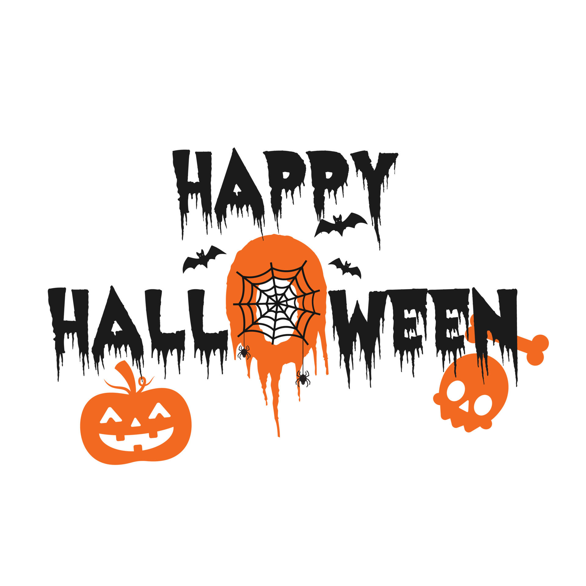 Wallpaper #ofRpOpMBKFX8bn3r03iL453 Happy Halloween Logo Design Vector Text Banner on White Background