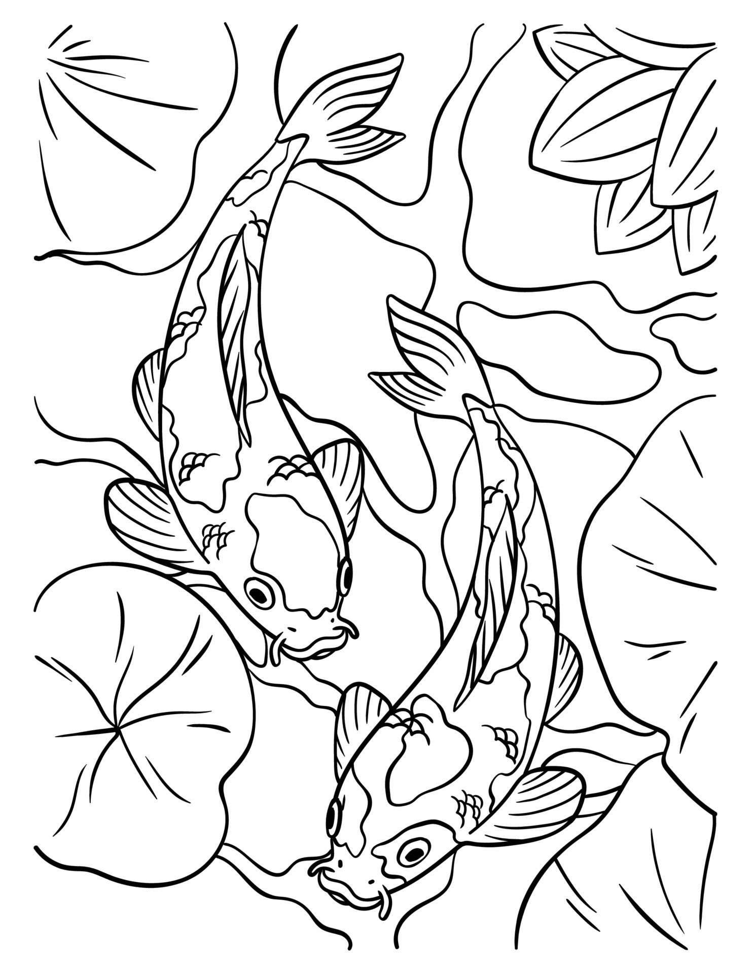 Wallpaper #4f2e6 Koi Fish Heart Original Watercolor Painting Etsy