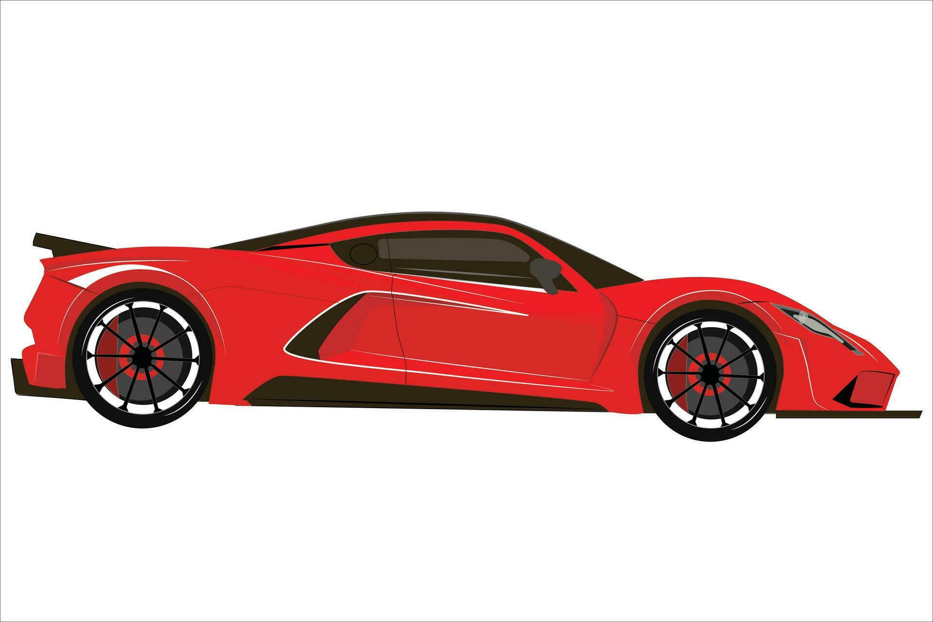 Wallpaper #fmejDJMBSpphPi3-f9-x278 Red Sports Car View from the Side in Vector Super Car Hyper Car