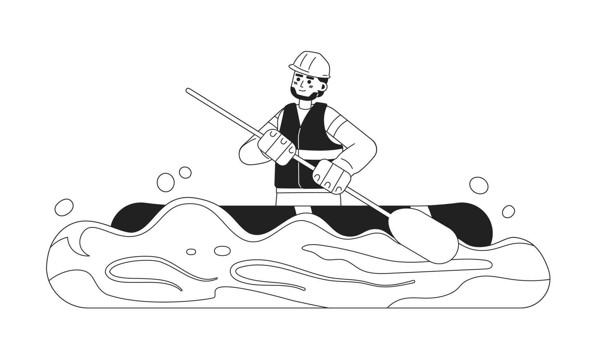 Wallpaper #VANgY5MBpyOg8YnEddWK320 Lifeguard on Inflatable Boat Monochrome Concept Vector Spot