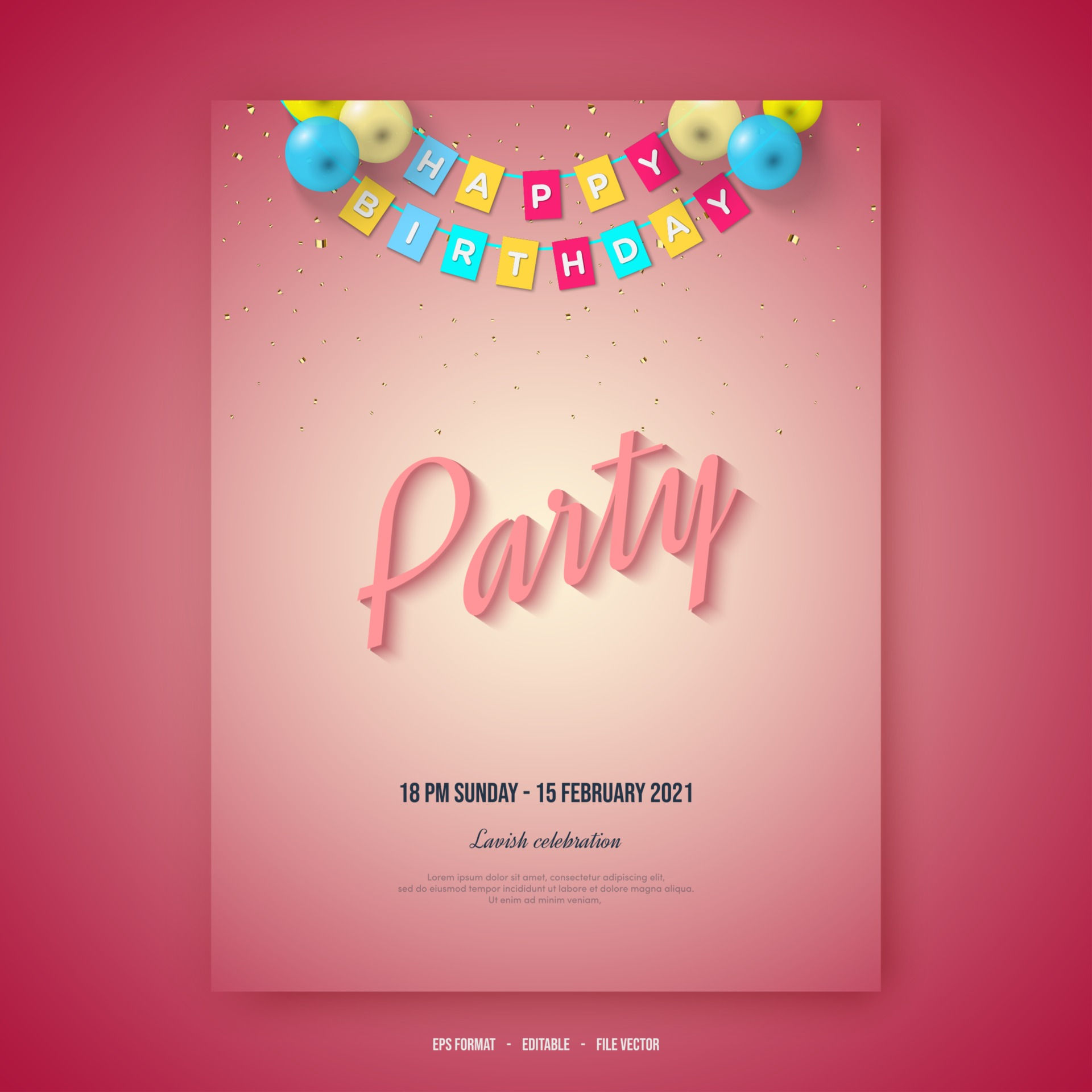 Wallpaper #3GjsFZMBSpphPi3-Pwnw163 Formal Birthday Party Invitation