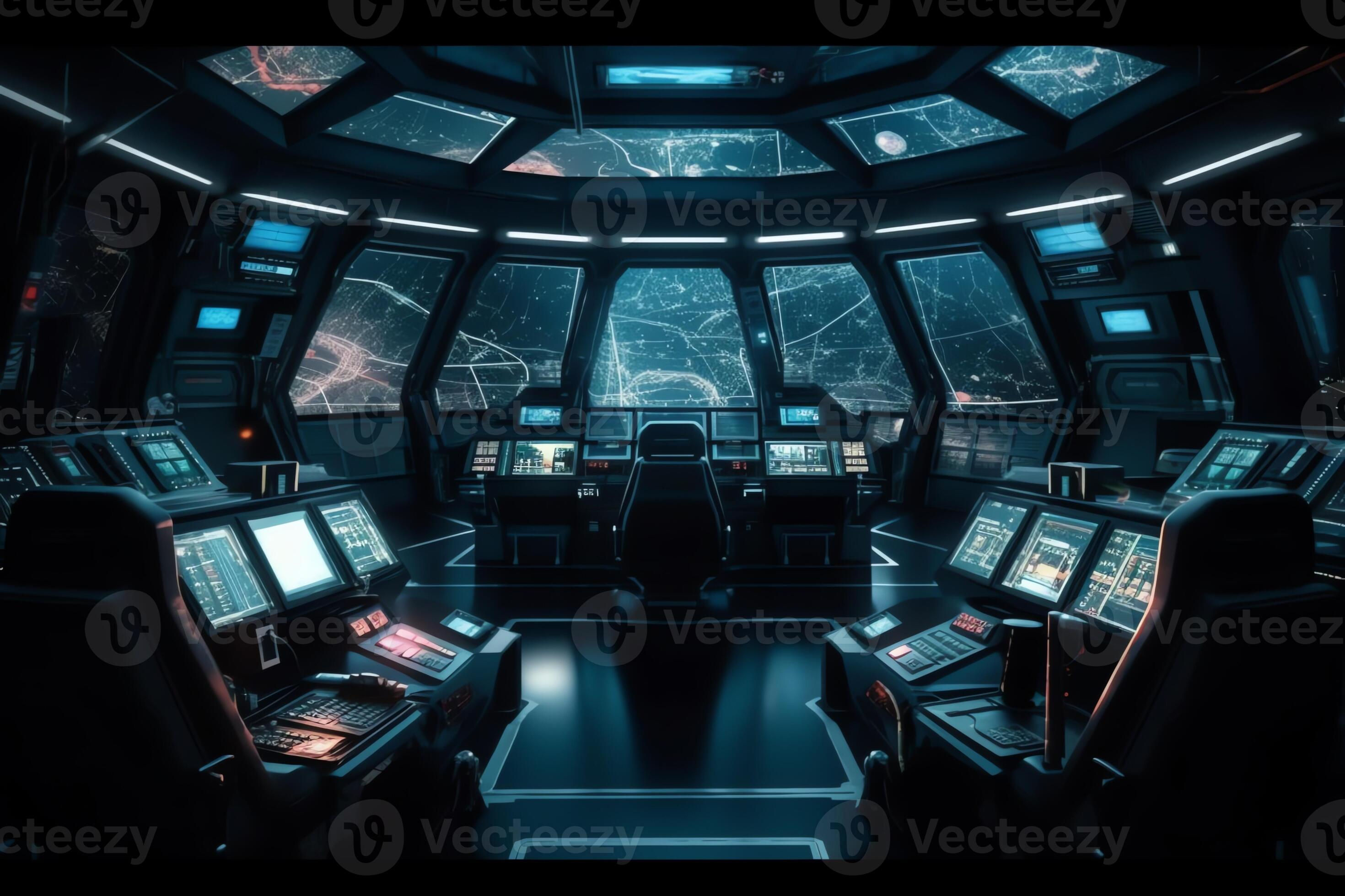 Wallpaper #f0KzPJMBOBpx0NhmG8Ga250 Futuristic View from Spaceship Cockpit Control Board 3D Illustration