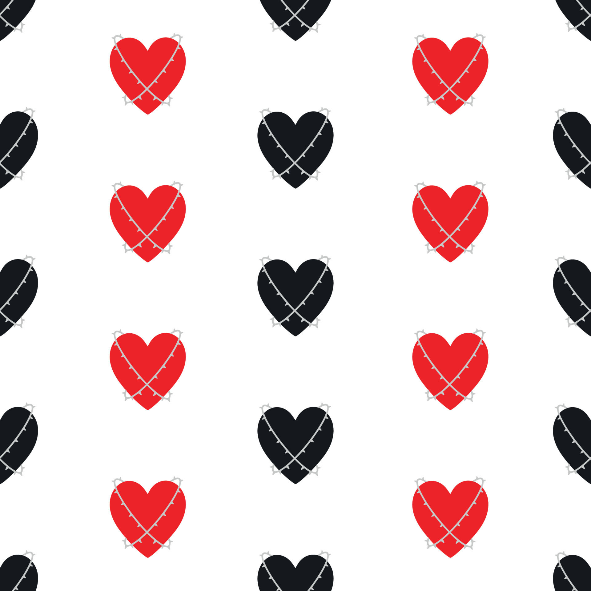 Wallpaper #tGeU55IBSpphPi3-kjik64 Pattern with Hearts in Wires Black and Red Heart Pattern Vector