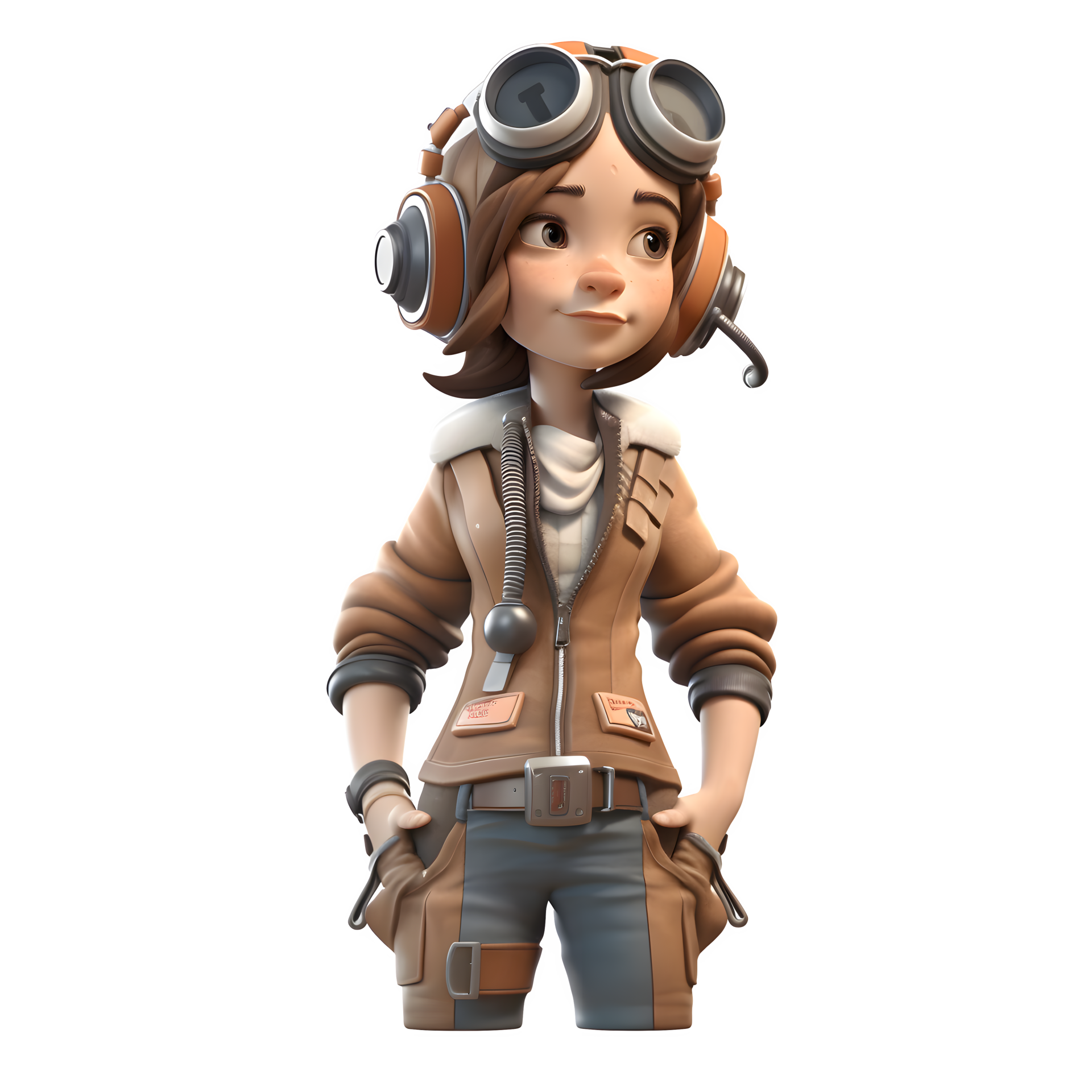 Wallpaper #SUVlpo4B7YBJg1BV8Kb243 Free Fly High with Our 3D Cute Pilot Girl Character Png Transparent