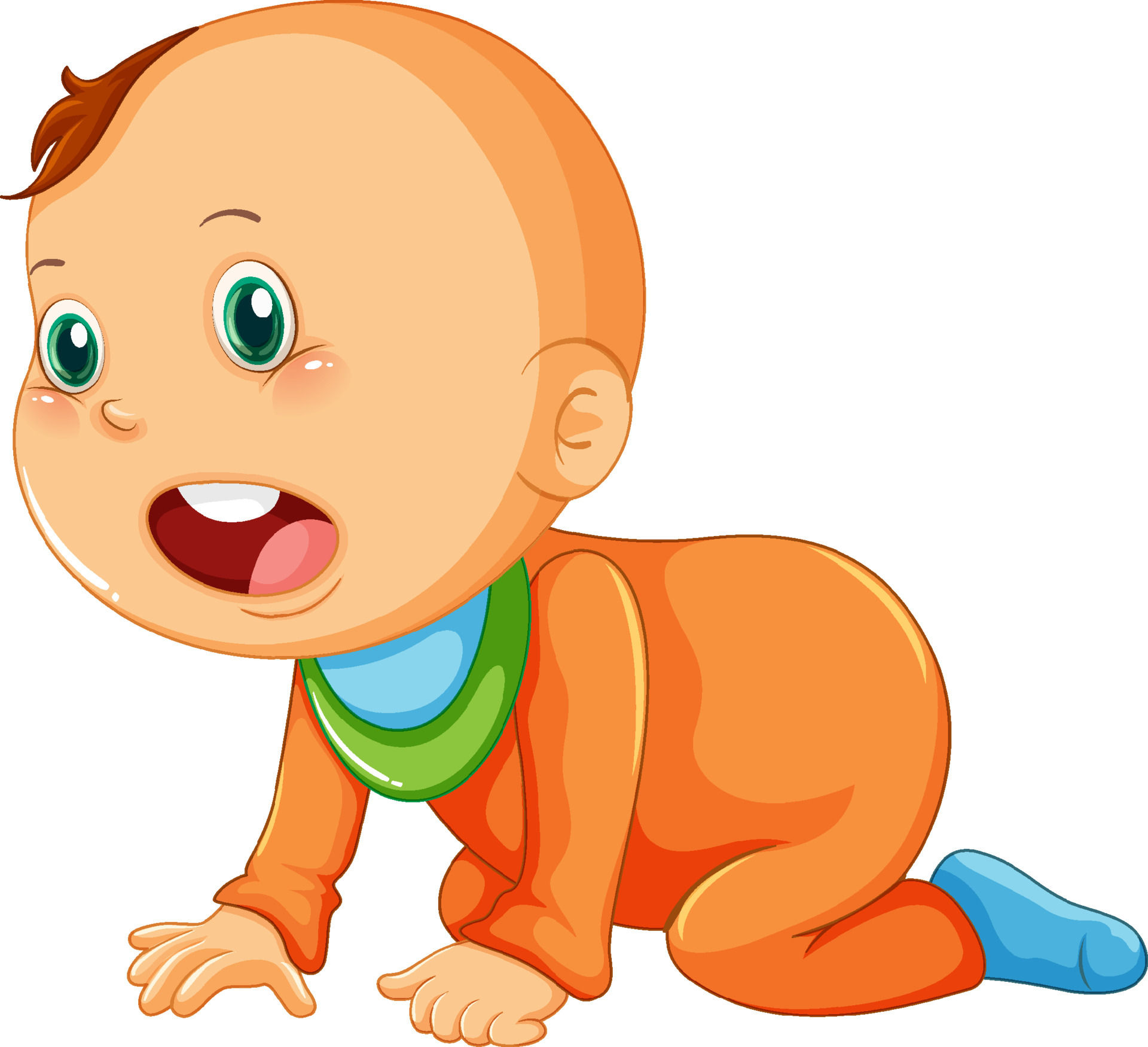 Wallpaper #9mdFCpMBSpphPi3-NNO0214 Cute Baby Crawling Cartoon Character 7092659 Vector Art at Vecteezy