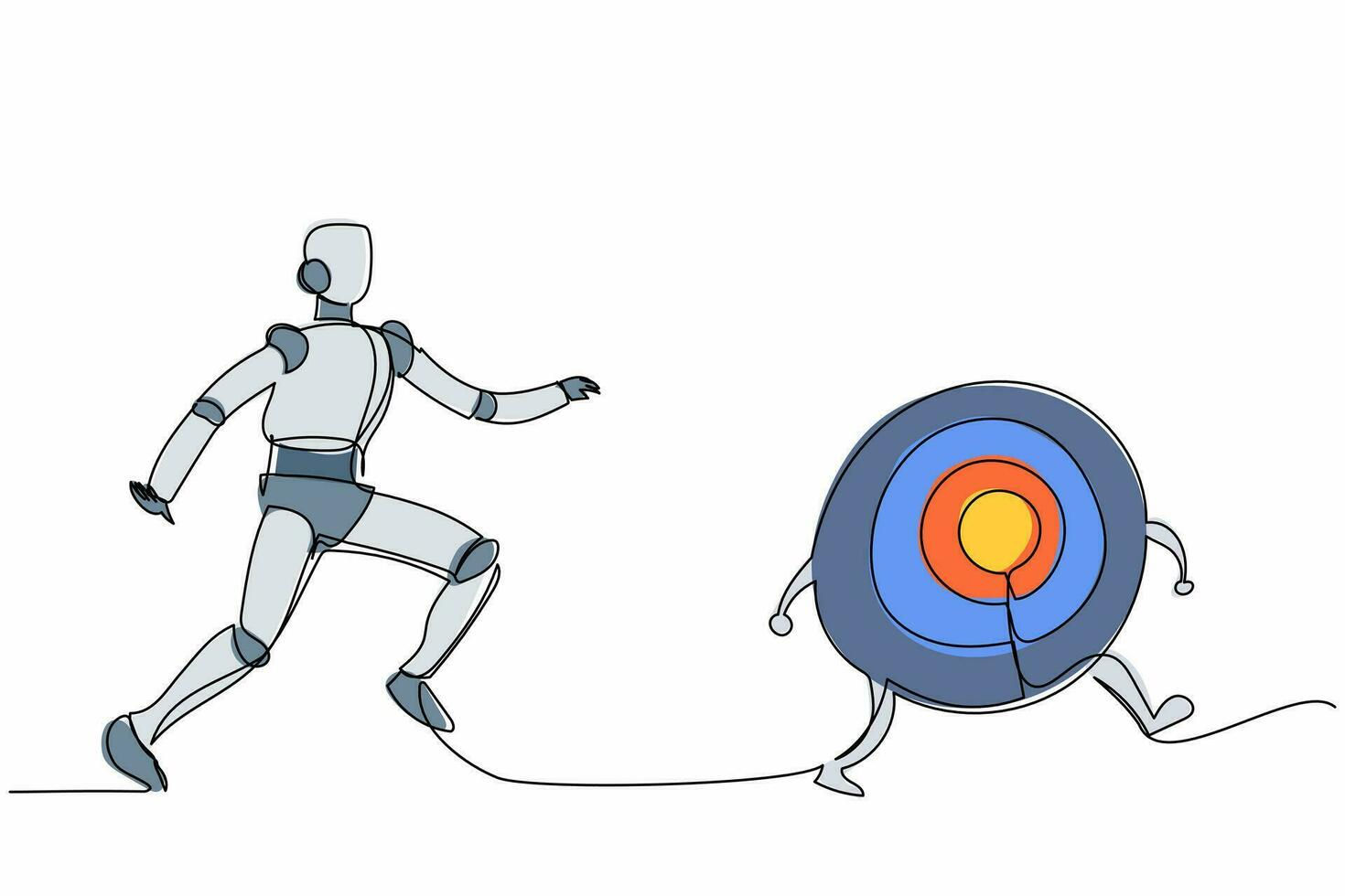 Wallpaper #2f-aZ5MB3lSXT3zUluJX329 Continuous One Line Drawing Robot Chase Dartboard Target Accuracy and