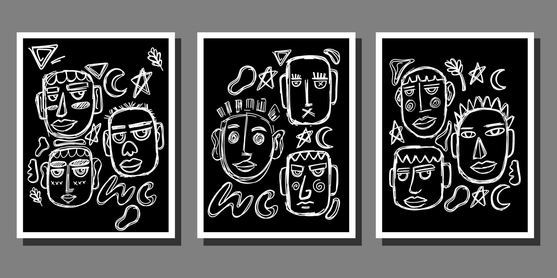 Wallpaper #QmdJ55IBSpphPi3-yTfe179 Line Art Face Abstract Collection 21768017 Vector Art at Vecteezy