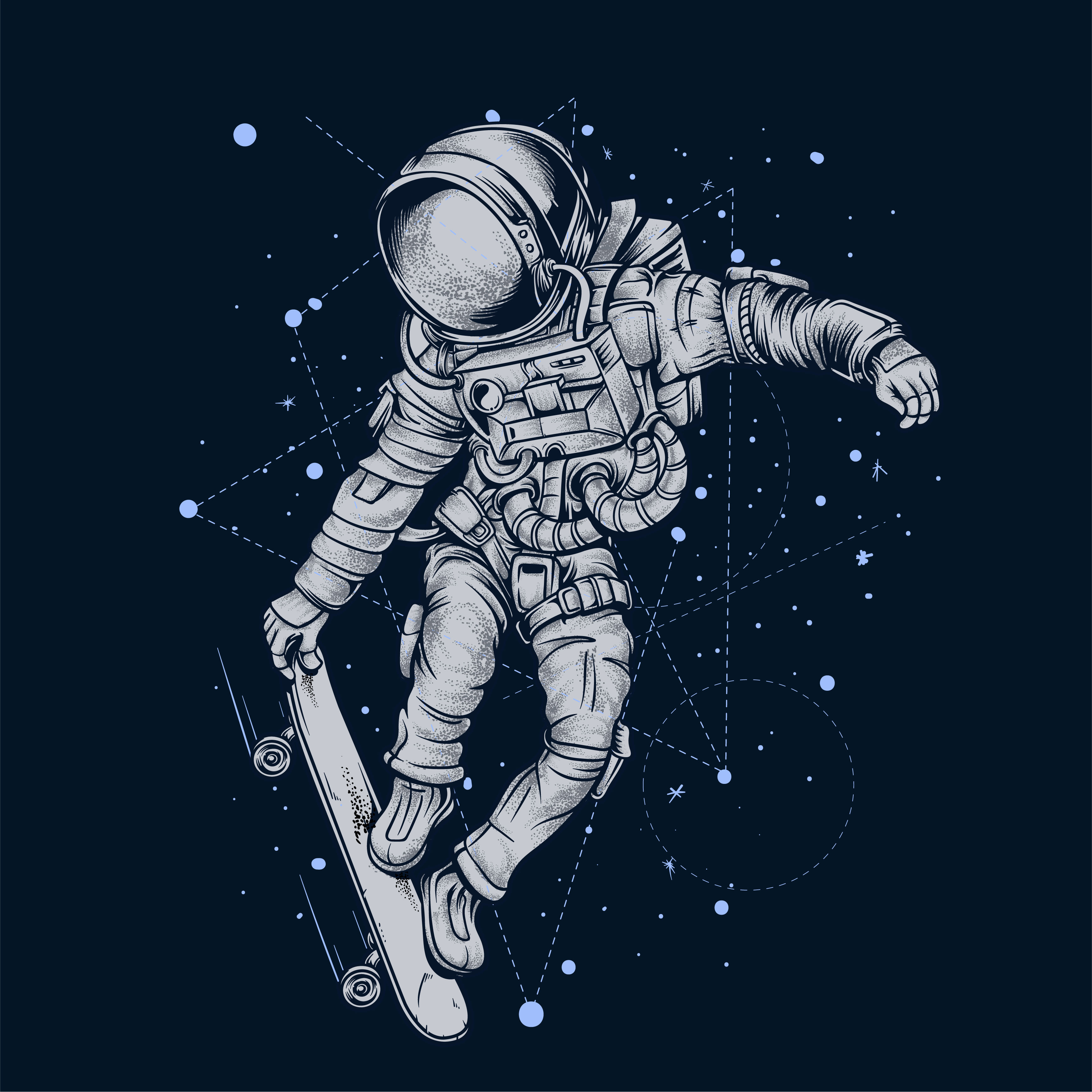 Wallpaper #CGc6B5MBSpphPi3-I8U6131 Astronaut Skateboarding in Space 966061 Vector Art at Vecteezy
